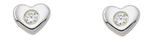 Herz mit Zirkonia aus 925 Sterling Silber