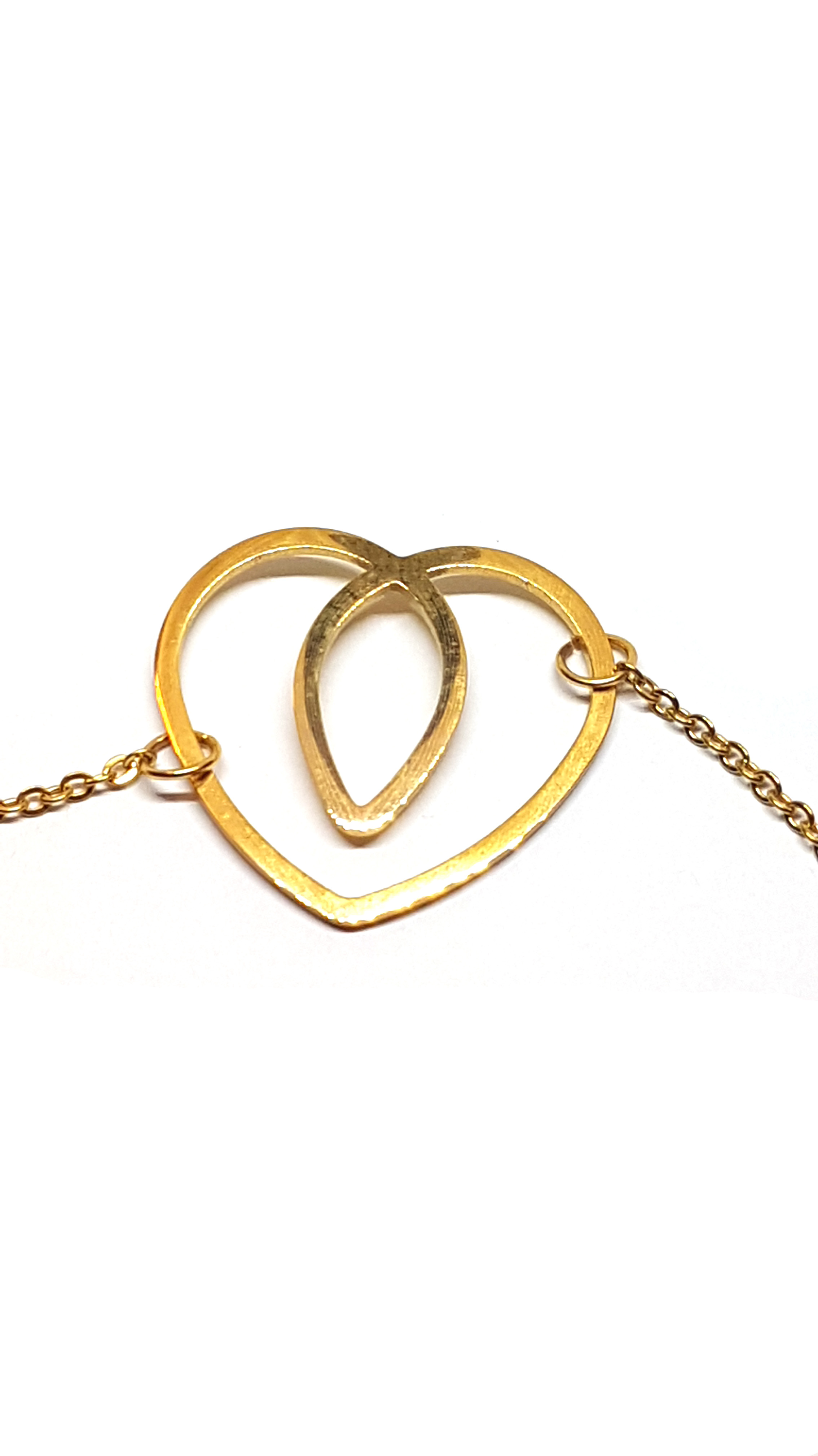 Herz Kette aus Edelstahl 97cm