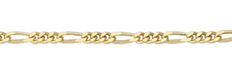 Figaro Collier Kette aus 333 Gold 45 cm