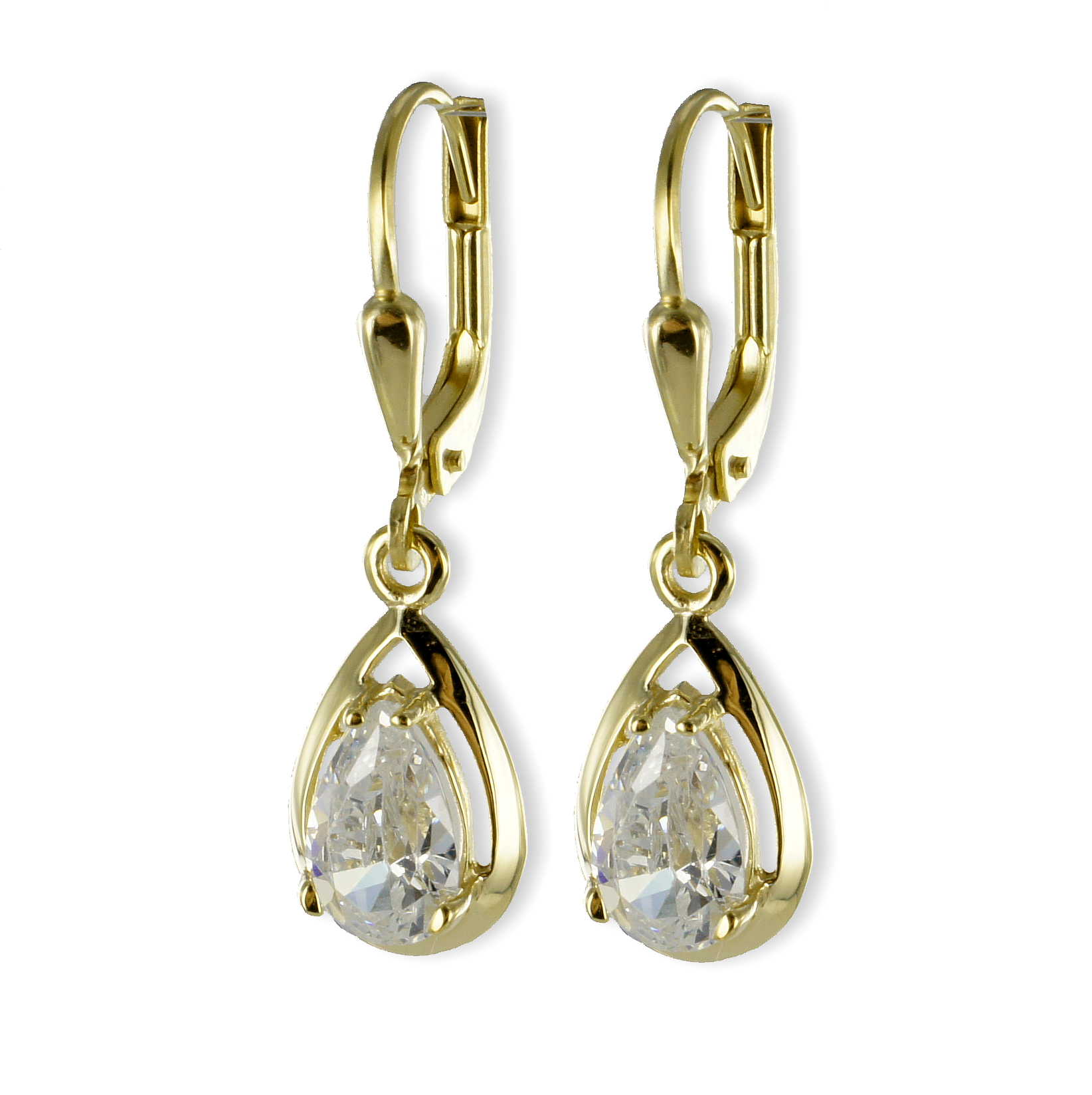 Ohrhänger / Brisur mit Zirkonia aus 333 echt Gold