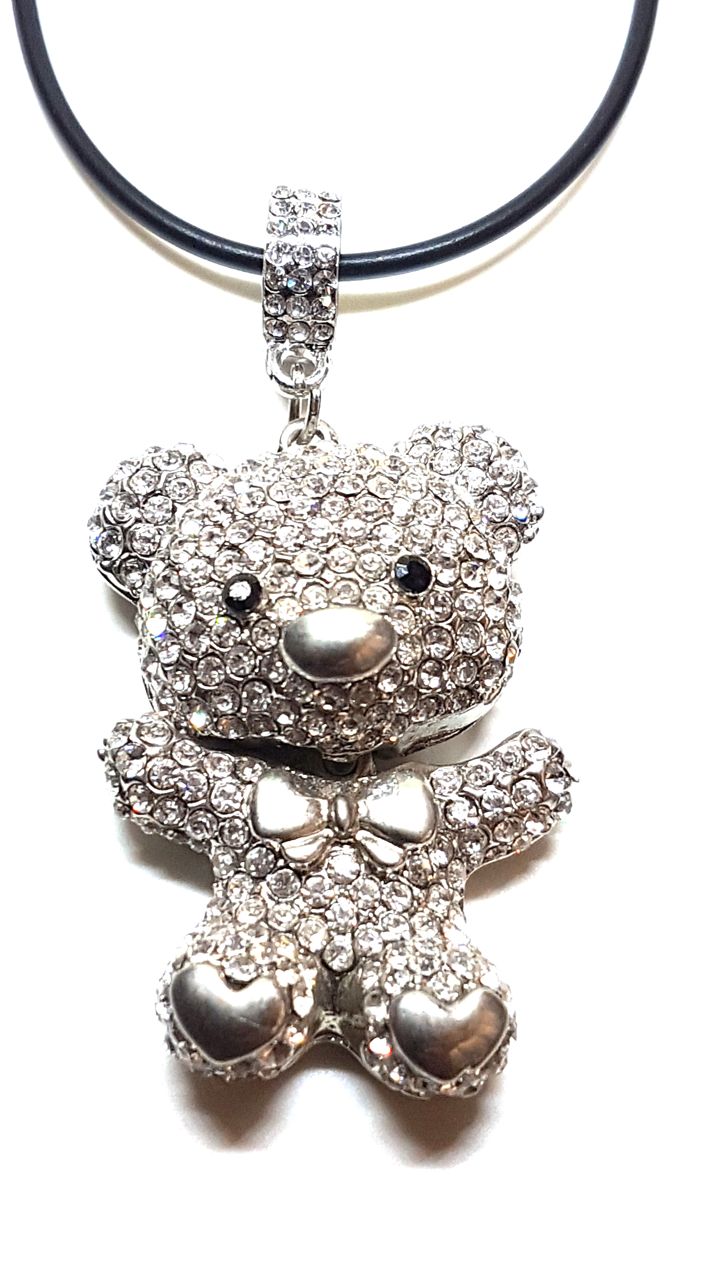 Bärchen Anhänger mit Zirkonia und Kette