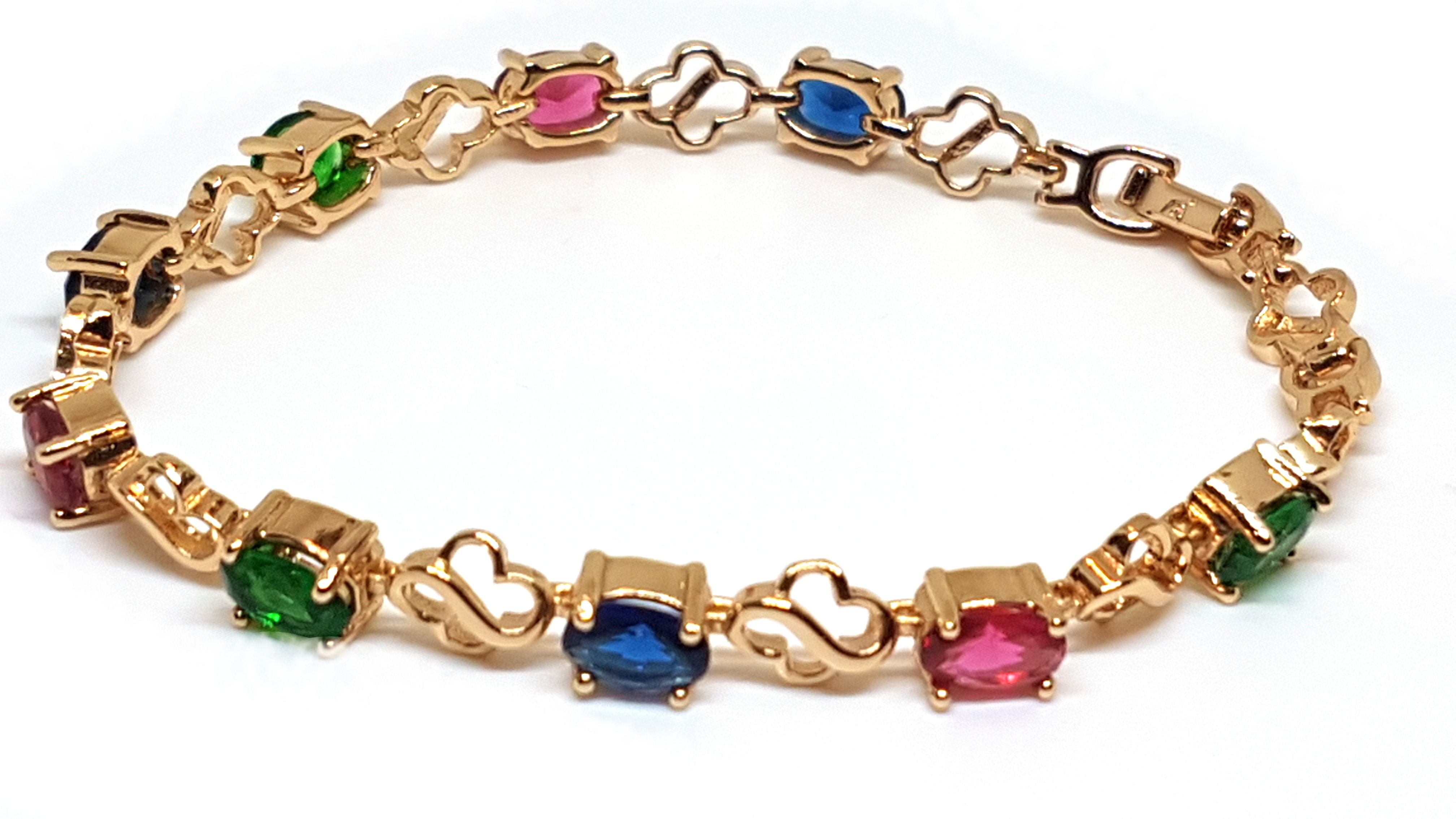 Armband aus Edelstahl mit Strass 19cm