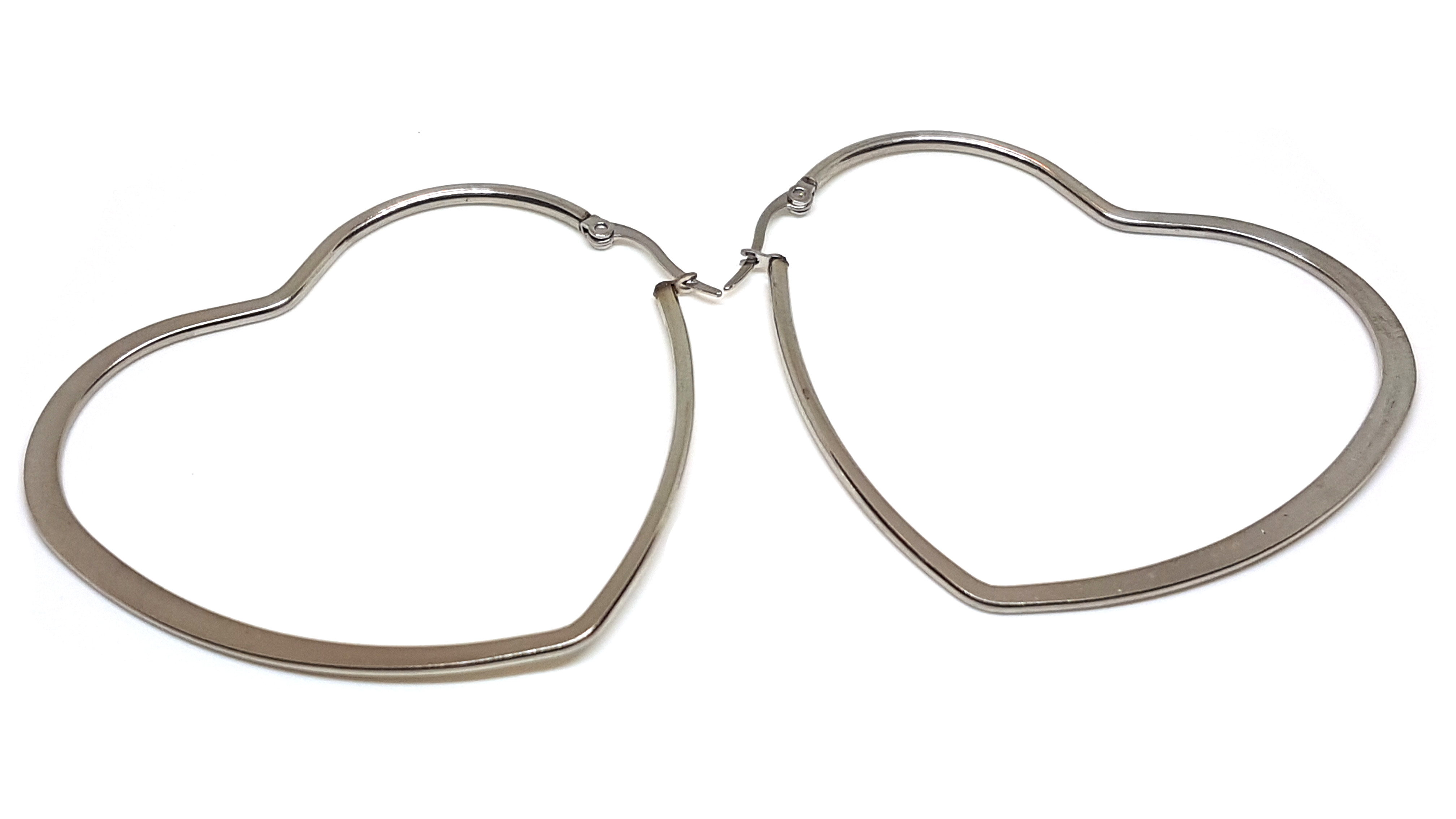 Herz Creolen aus Edelstahl