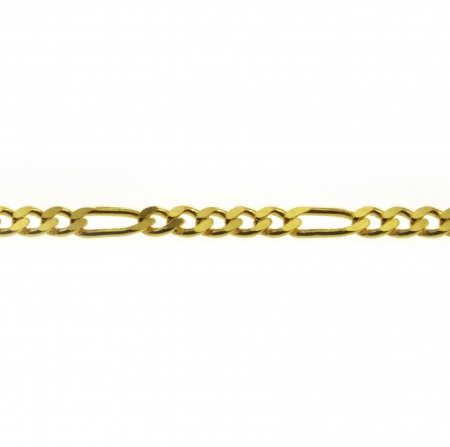 Figaropanzerkette aus 333 Gelbgold 1,5mm 40cm