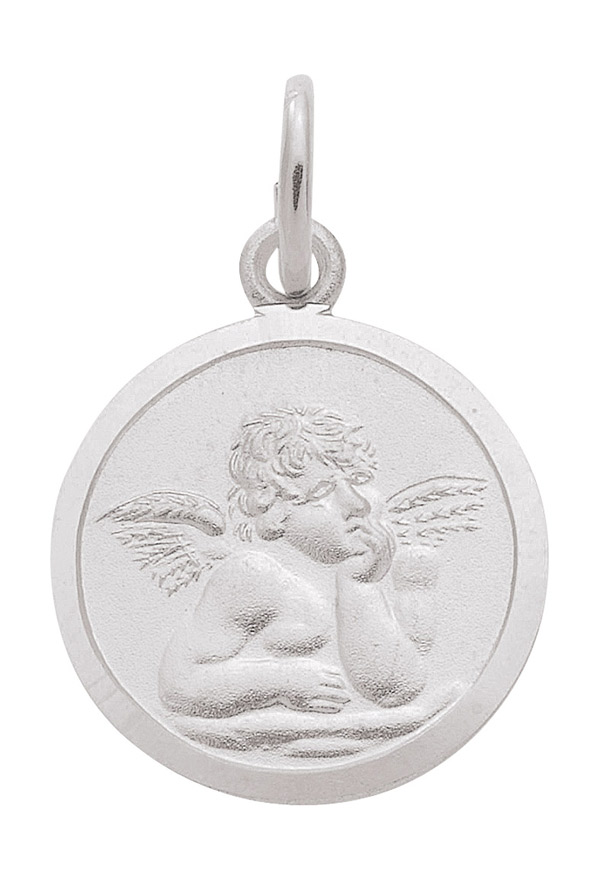 Anhänger, Kettenanhänger Amor aus 333 Weißgold 8 Karat