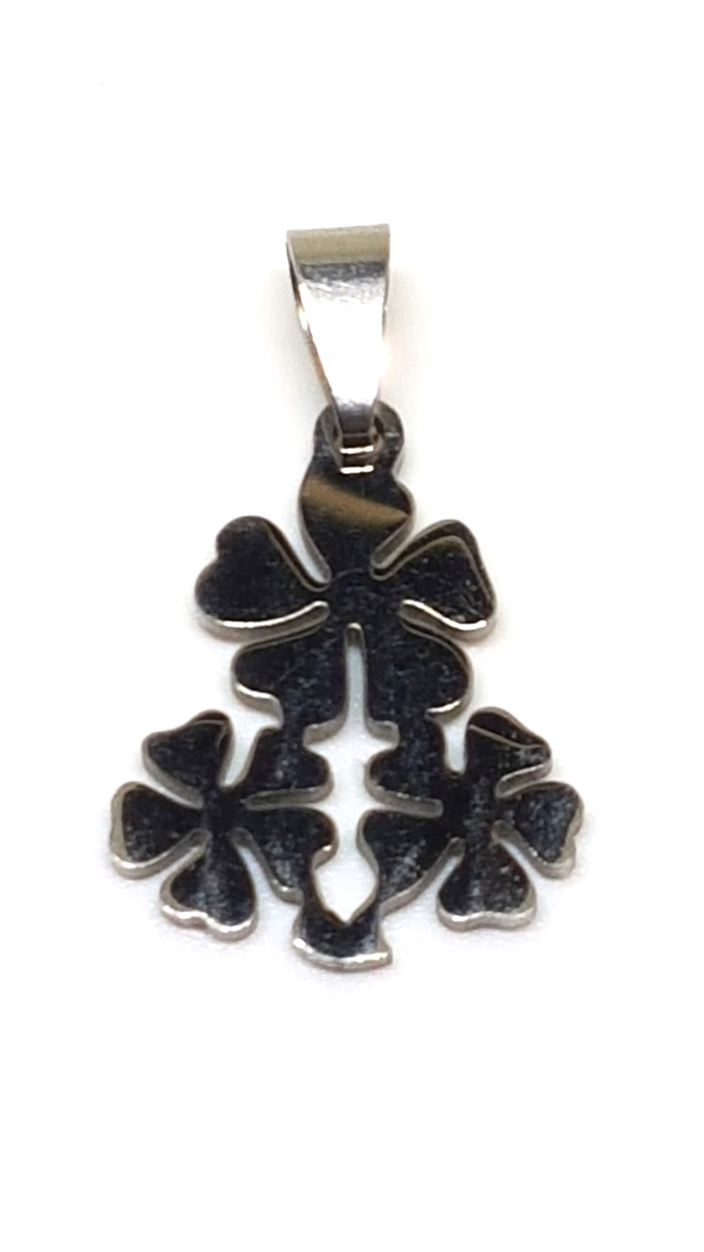 Blumen Edelstahl Anhänger