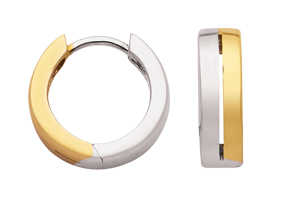 Creolen Bicolor aus 925 Sterling Silber