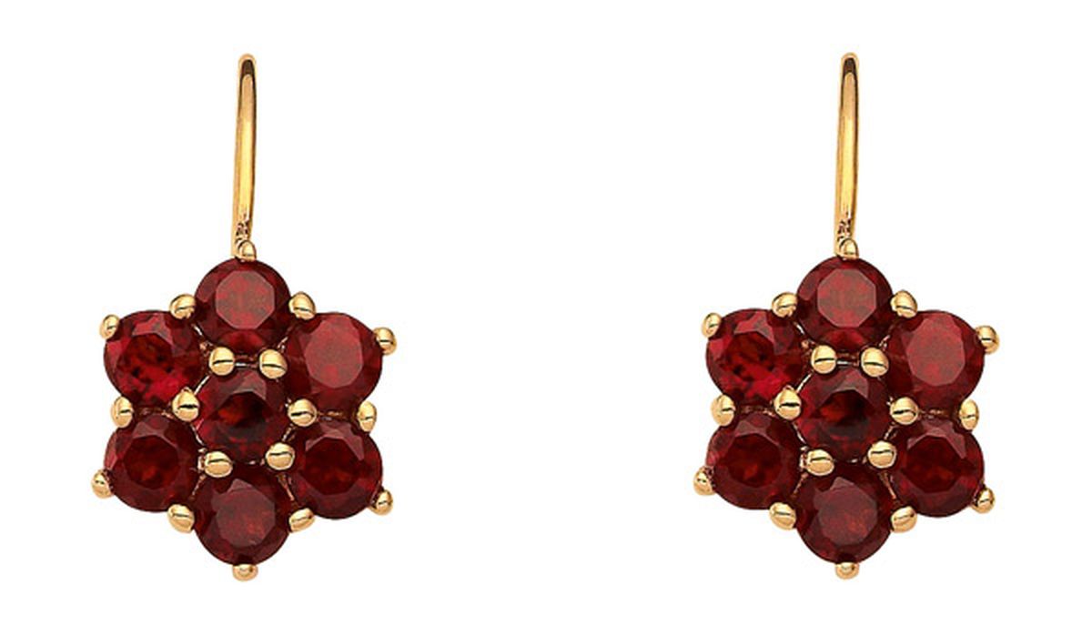 Boutons / Ohrringe aus 333 echt Gold mit Granat