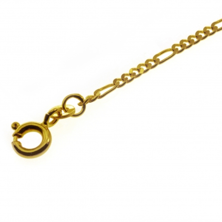 Figaropanzerkette aus 333 Gelbgold 1,5mm 40cm