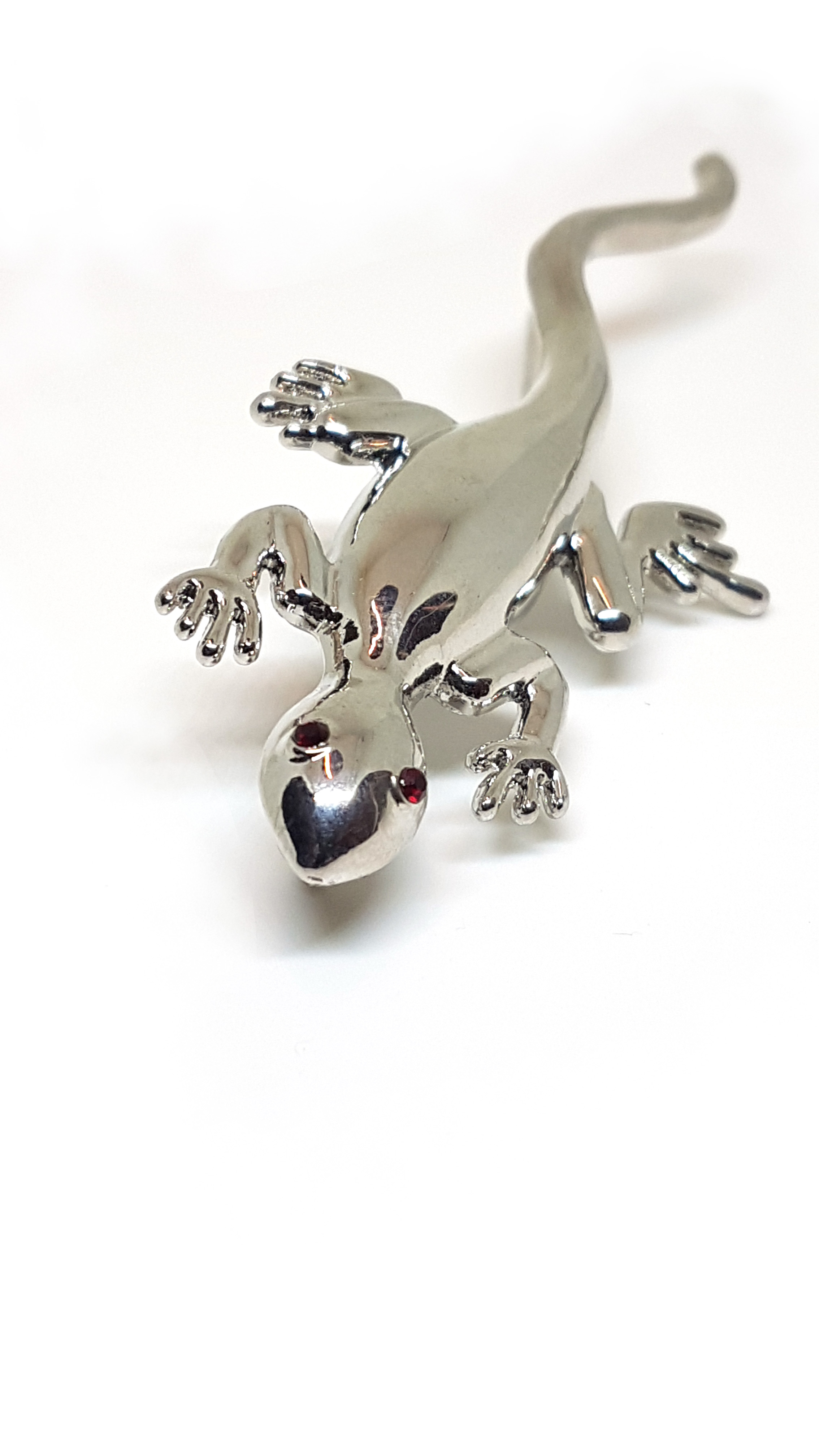 Brosche Gecko/Anstecknadel aus Edelstahl