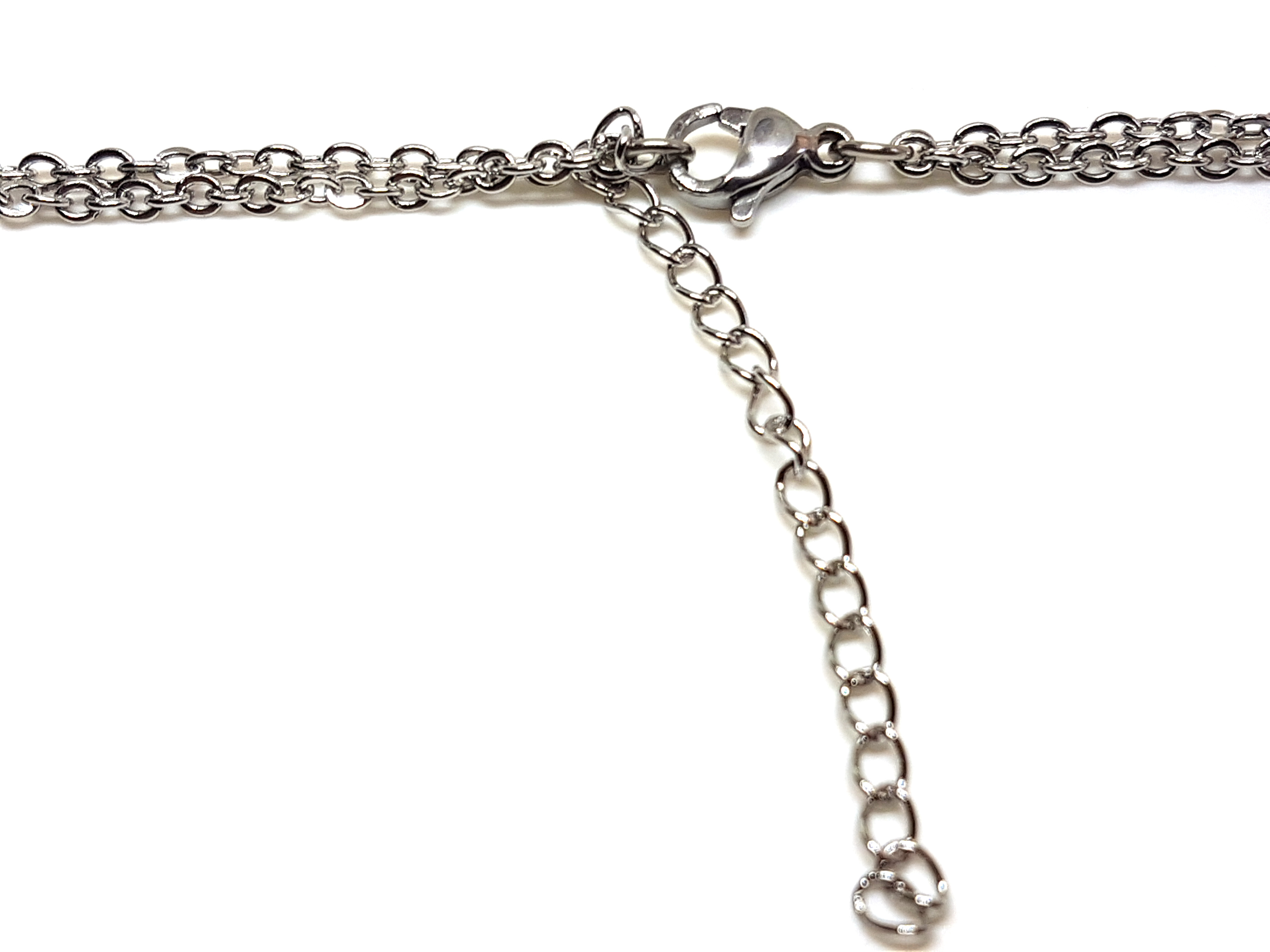 Kleeblatt Anhänger mit Kette aus Edelstahl