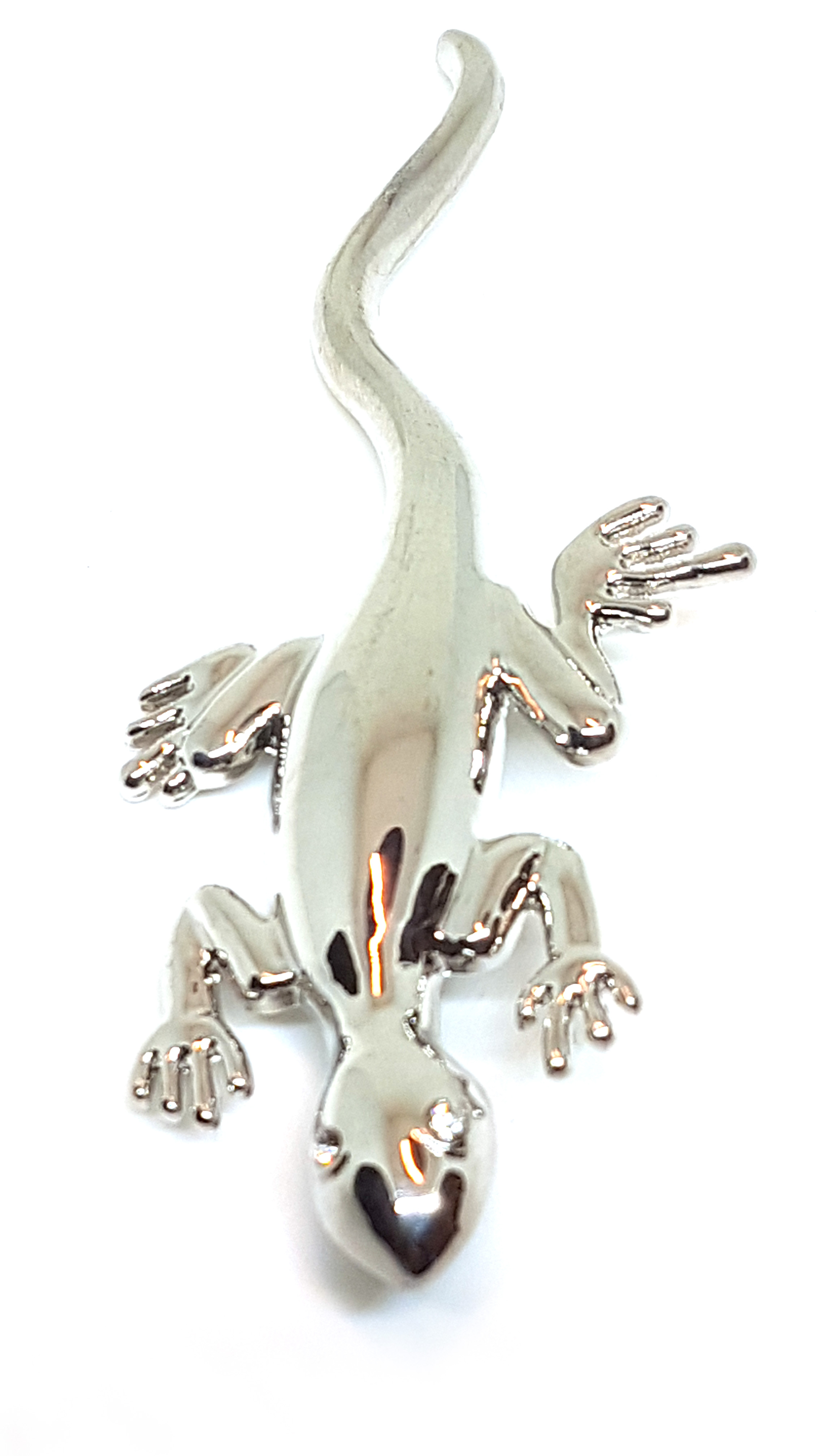 Brosche Gecko/Anstecknadel aus Edelstahl