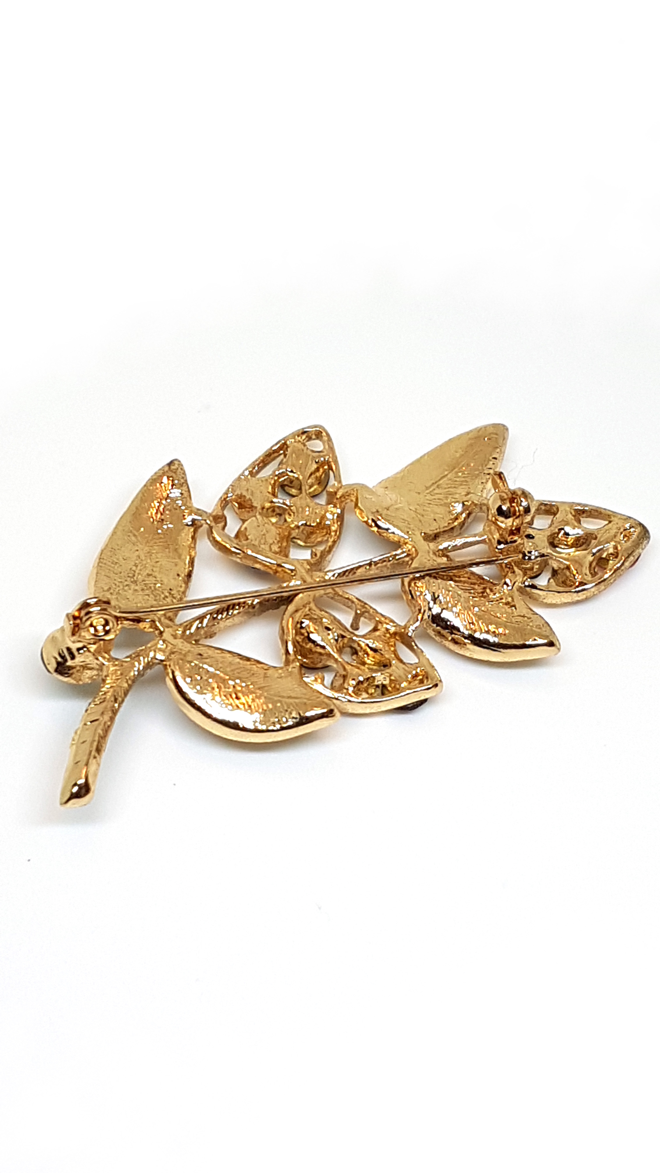 Brosche/Anstecknadel mit Strass