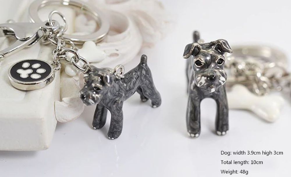 Hund Schnauzer Schlüsselanhänger / Taschenanhänger