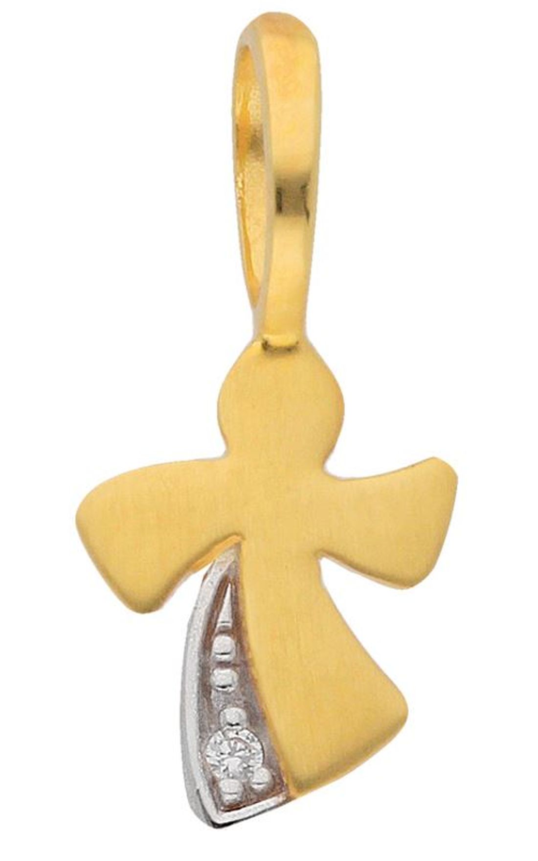 Engel Anhänger aus 333 echt Gold mit Zirkonia