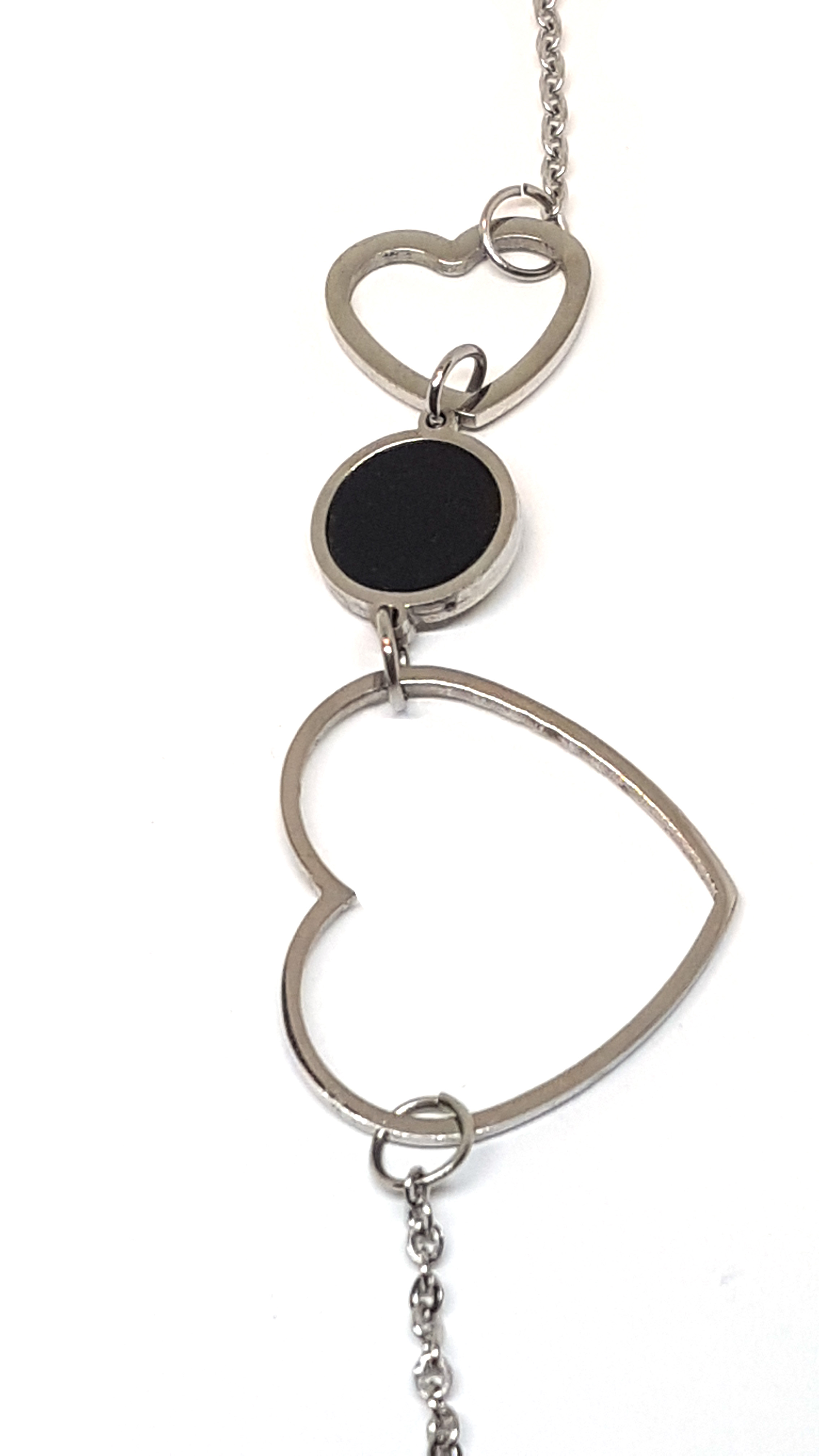 Herz Kette aus Edelstahl 97cm