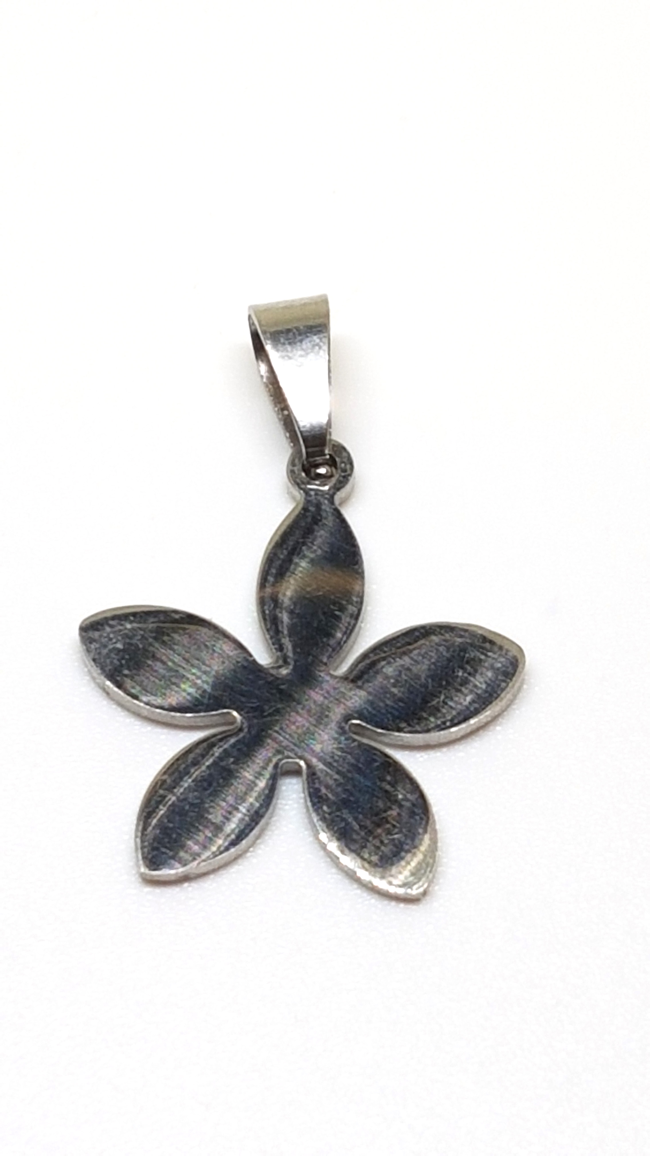 Blume Edelstahl Anhänger