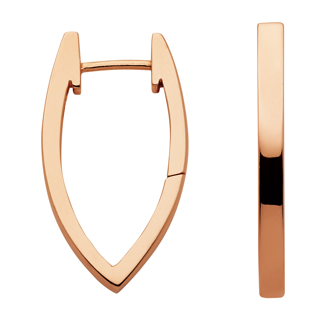 Creolen rose vergoldet aus 925 Sterling Silber