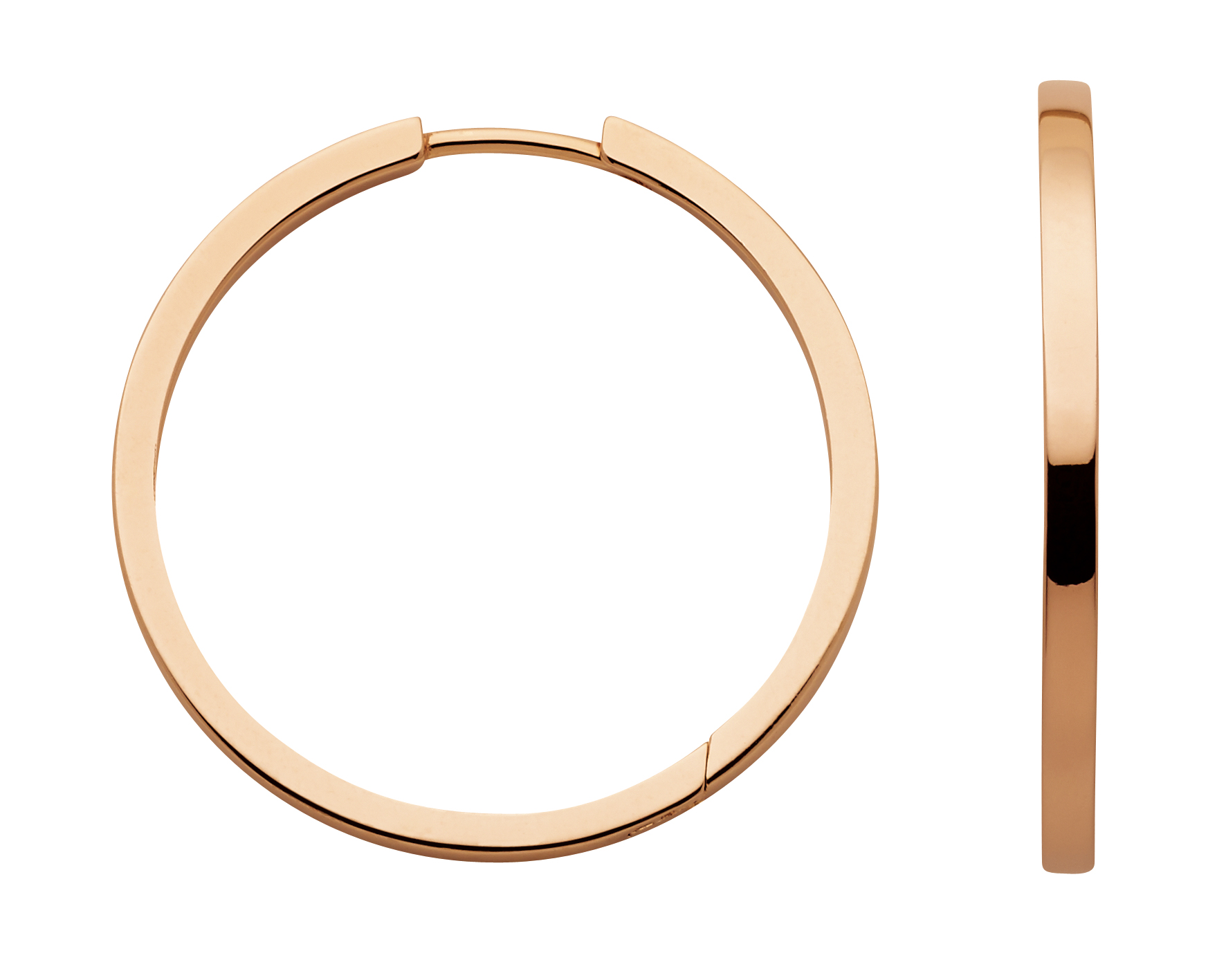 Creolen rose vergoldet aus 925 Sterling Silber