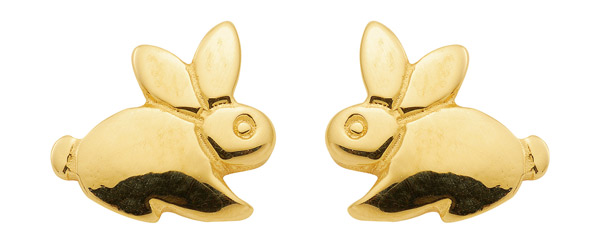 Hase Ohrstecker aus 585 echt Gold