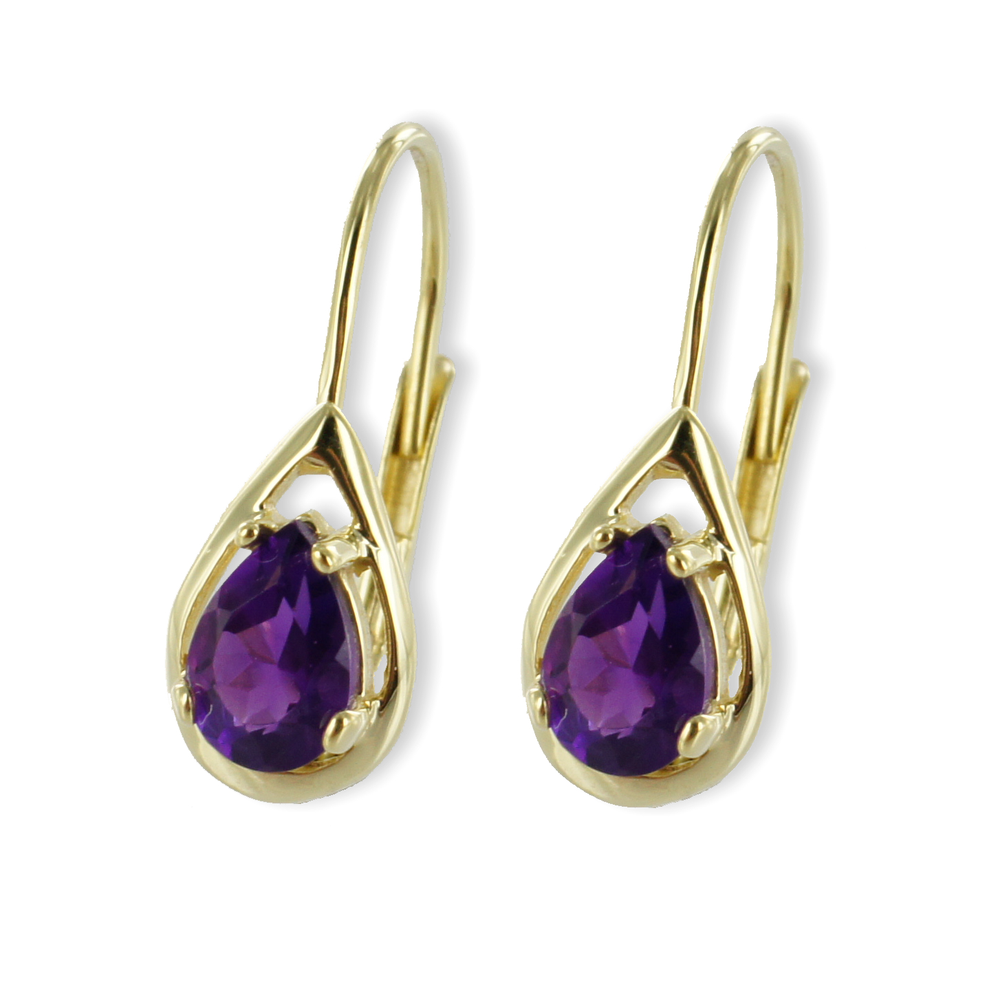 Ohrhänger / Brisur mit Amethyst aus 333 echt Gold