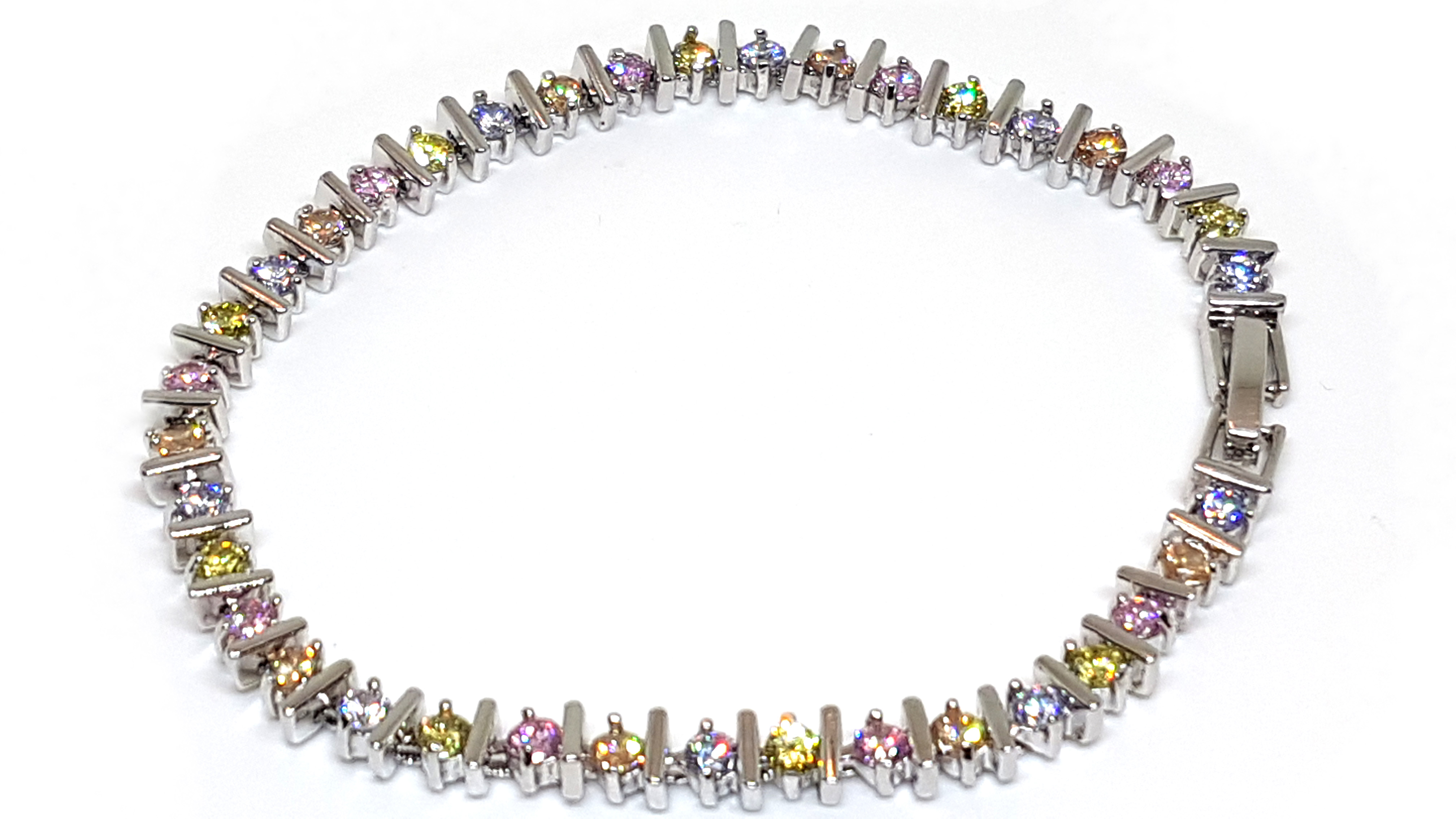 Armband aus Edelstahl mit Strass 19cm