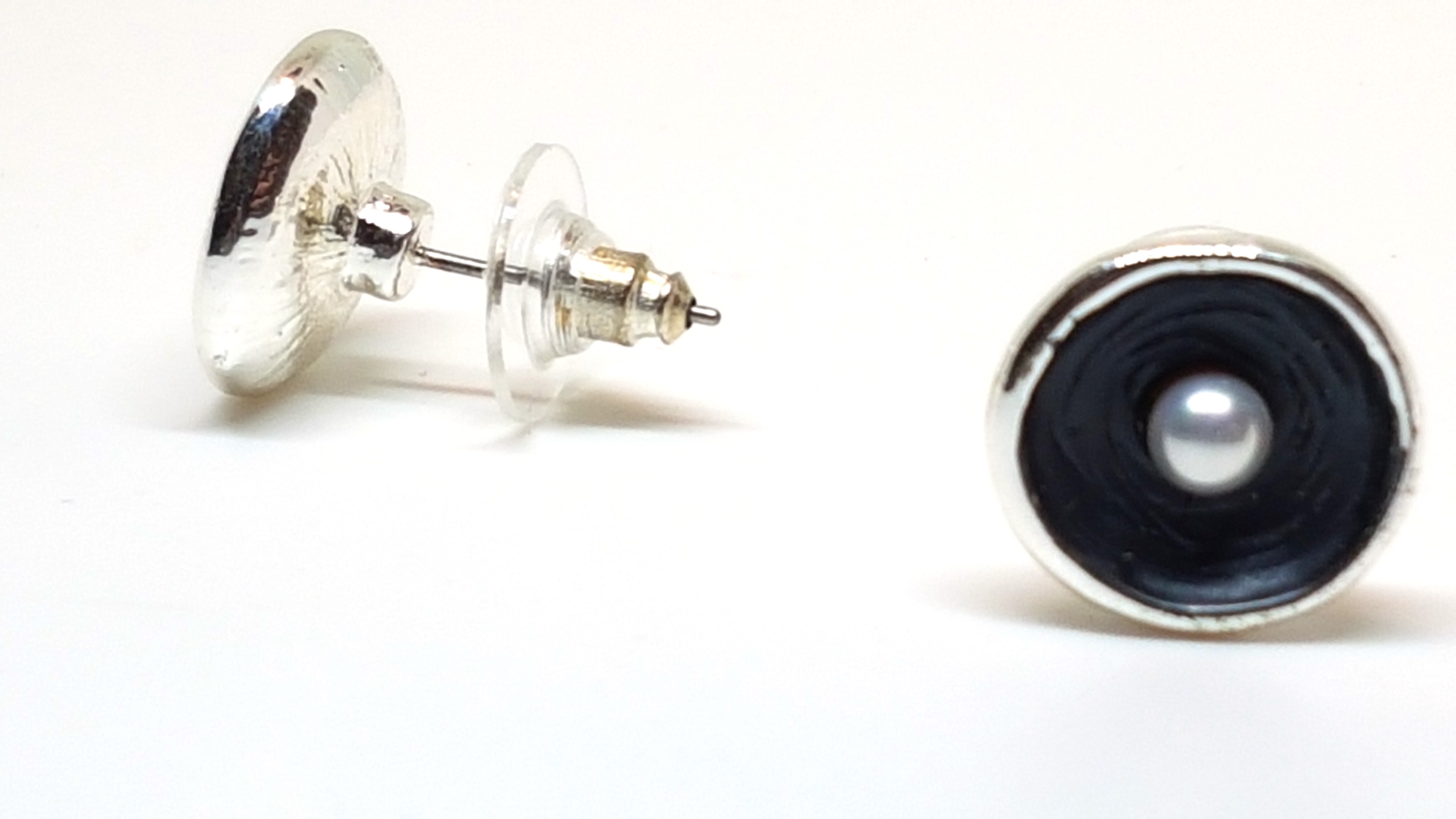 Schmuckset mit Kette Anhänger Perle und Ohrstecker