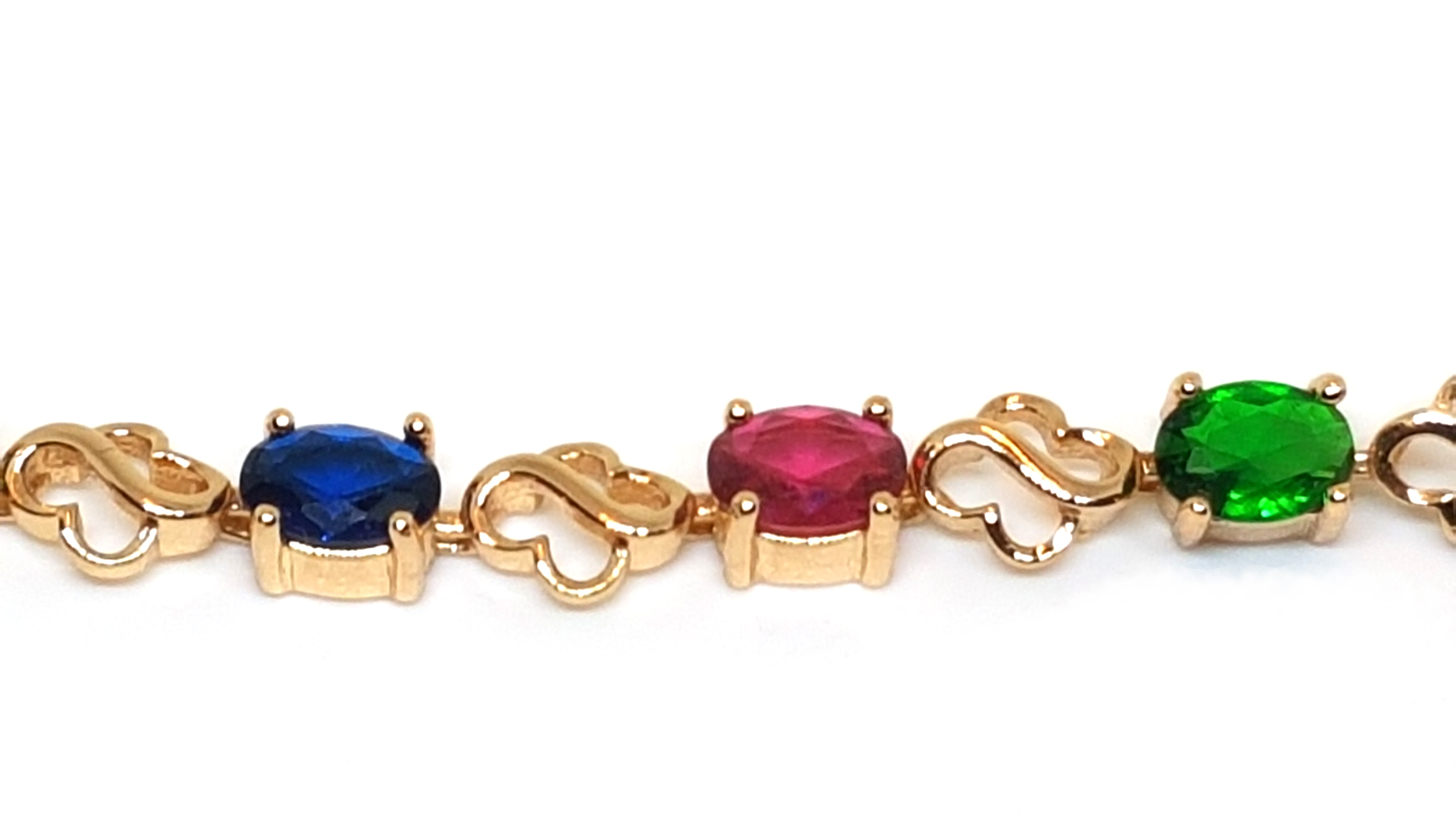 Armband aus Edelstahl mit Strass 19cm