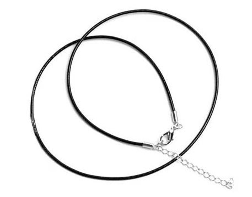 Leder Kette mit Edelstahlschließe 45cm