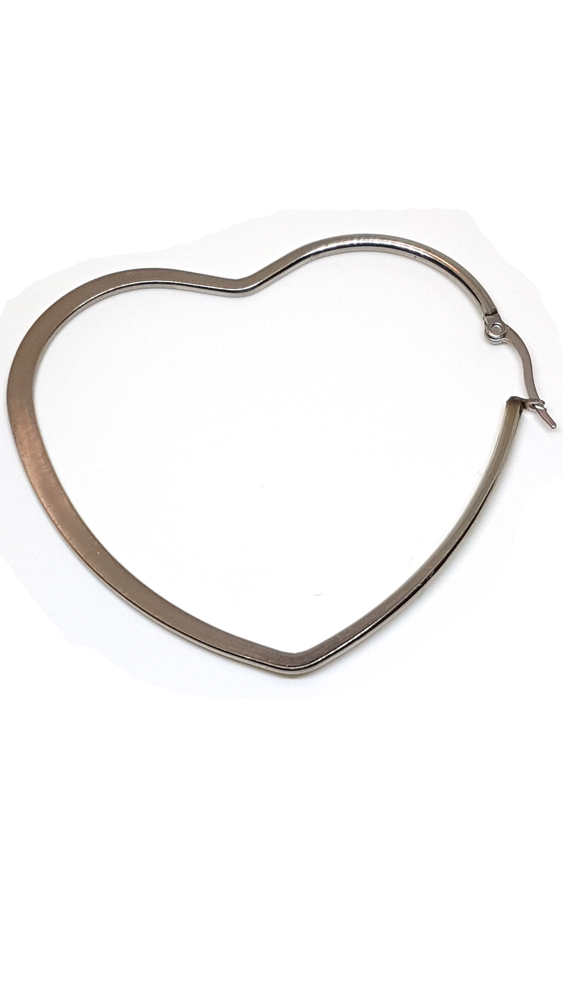 Herz Creolen aus Edelstahl