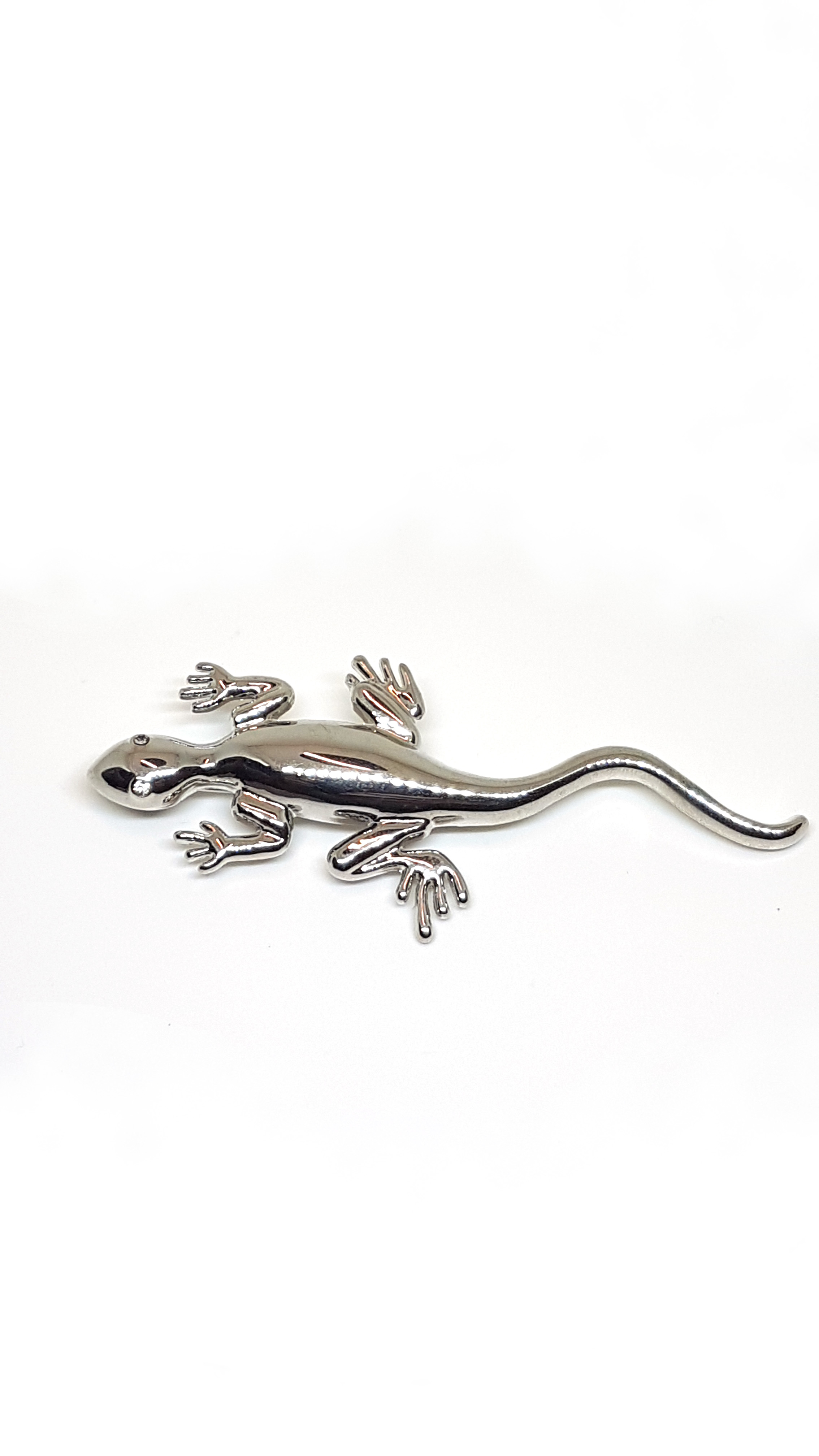 Brosche Gecko/Anstecknadel aus Edelstahl