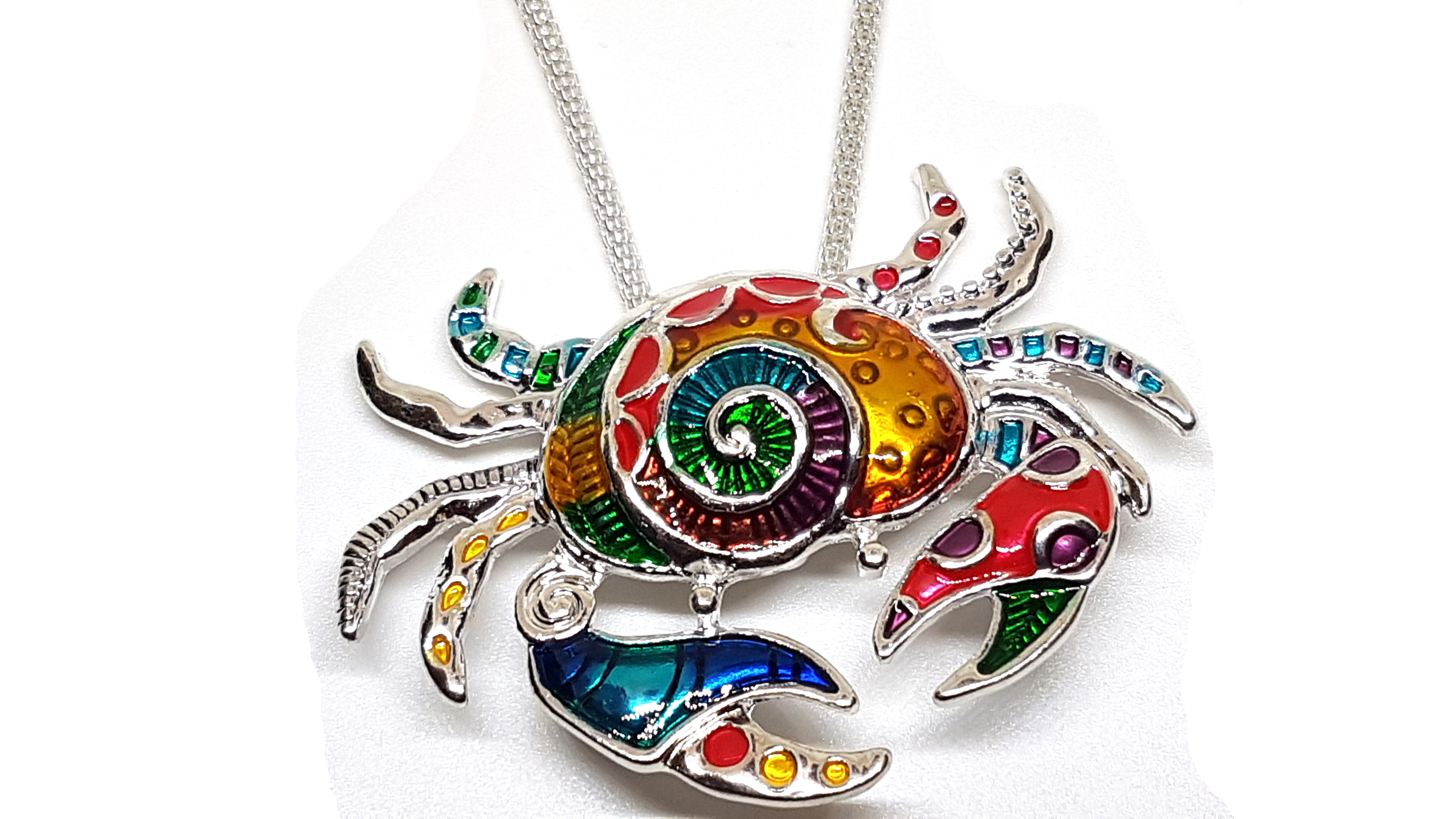 Krebs Schmuckset Anhänger mit Kette und Ohrstecker