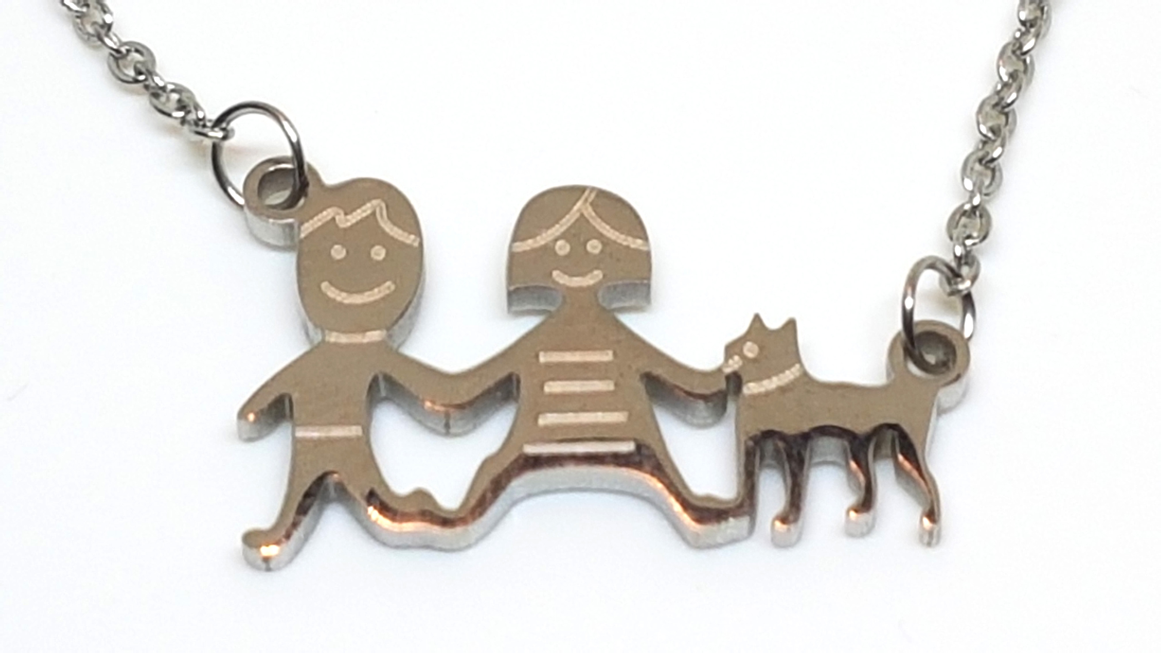 Collier Kette mit Anhänger aus Edelstahl