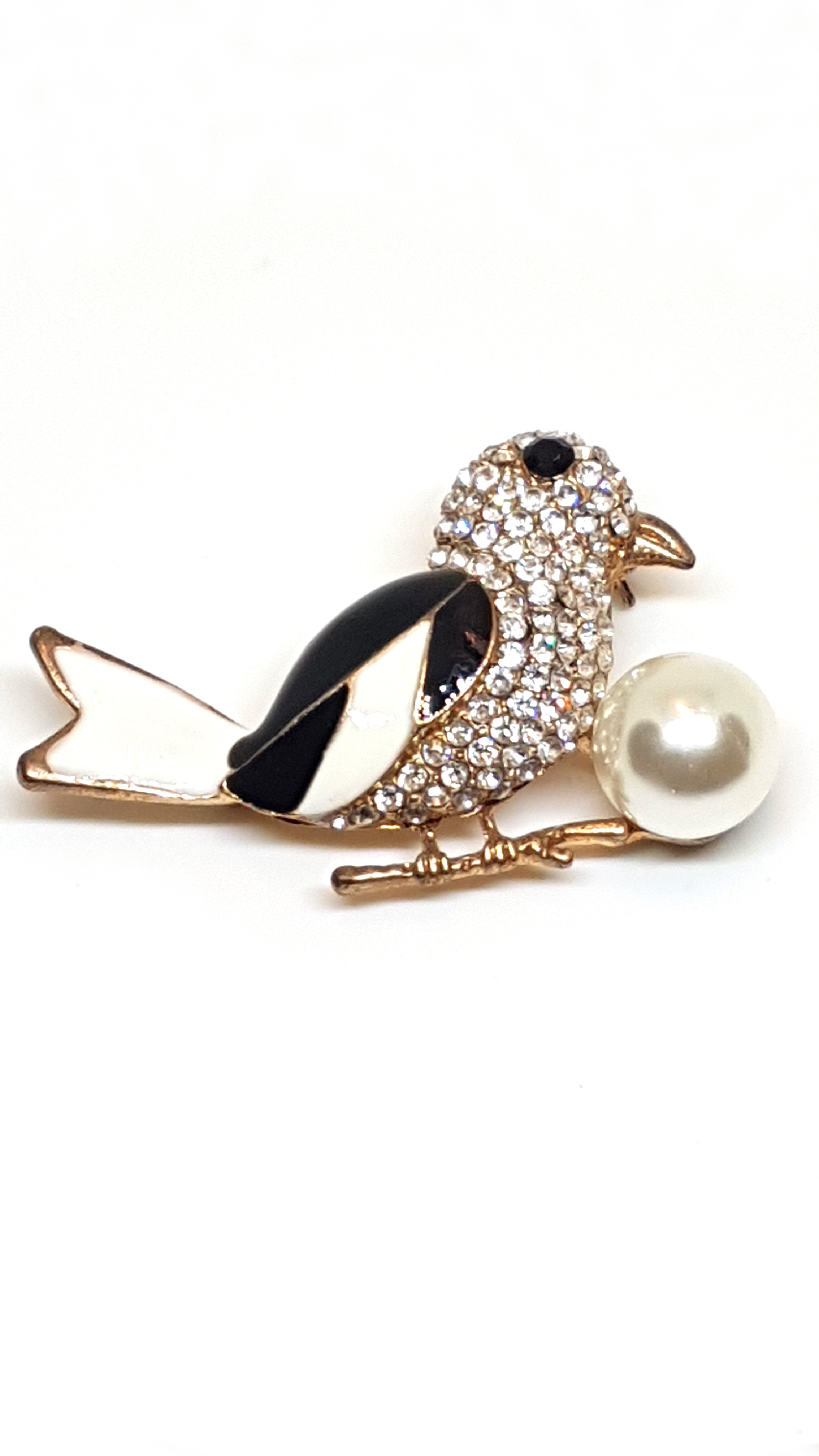 Vogel Brosche/Anstecknadel mit Strass