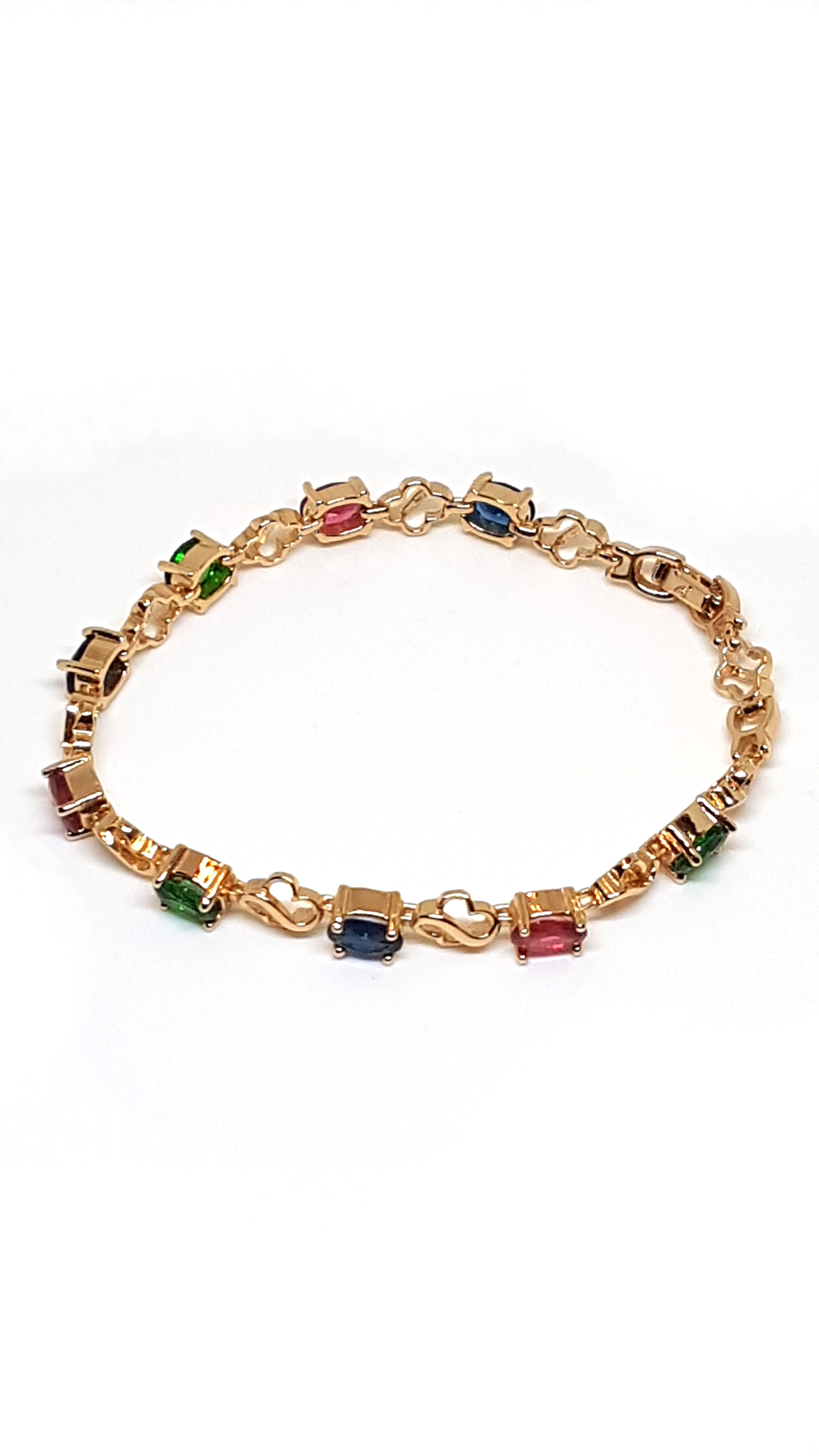 Armband aus Edelstahl mit Strass 19cm