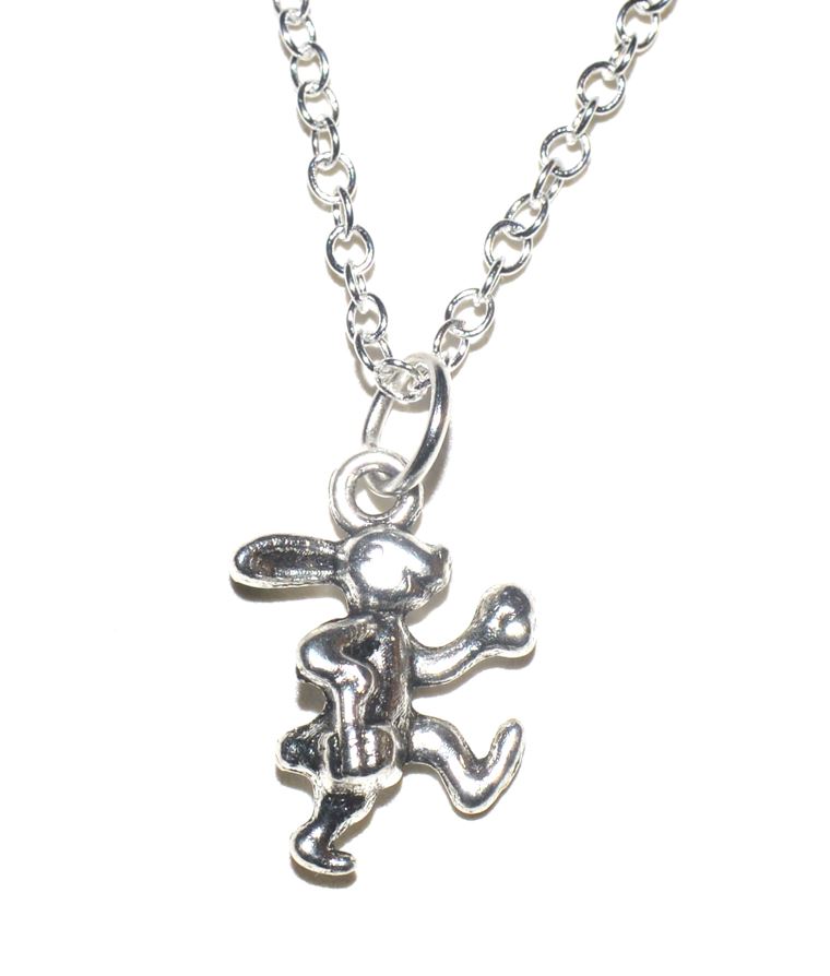 Hase Anhänger mit Silber Kette 45cm