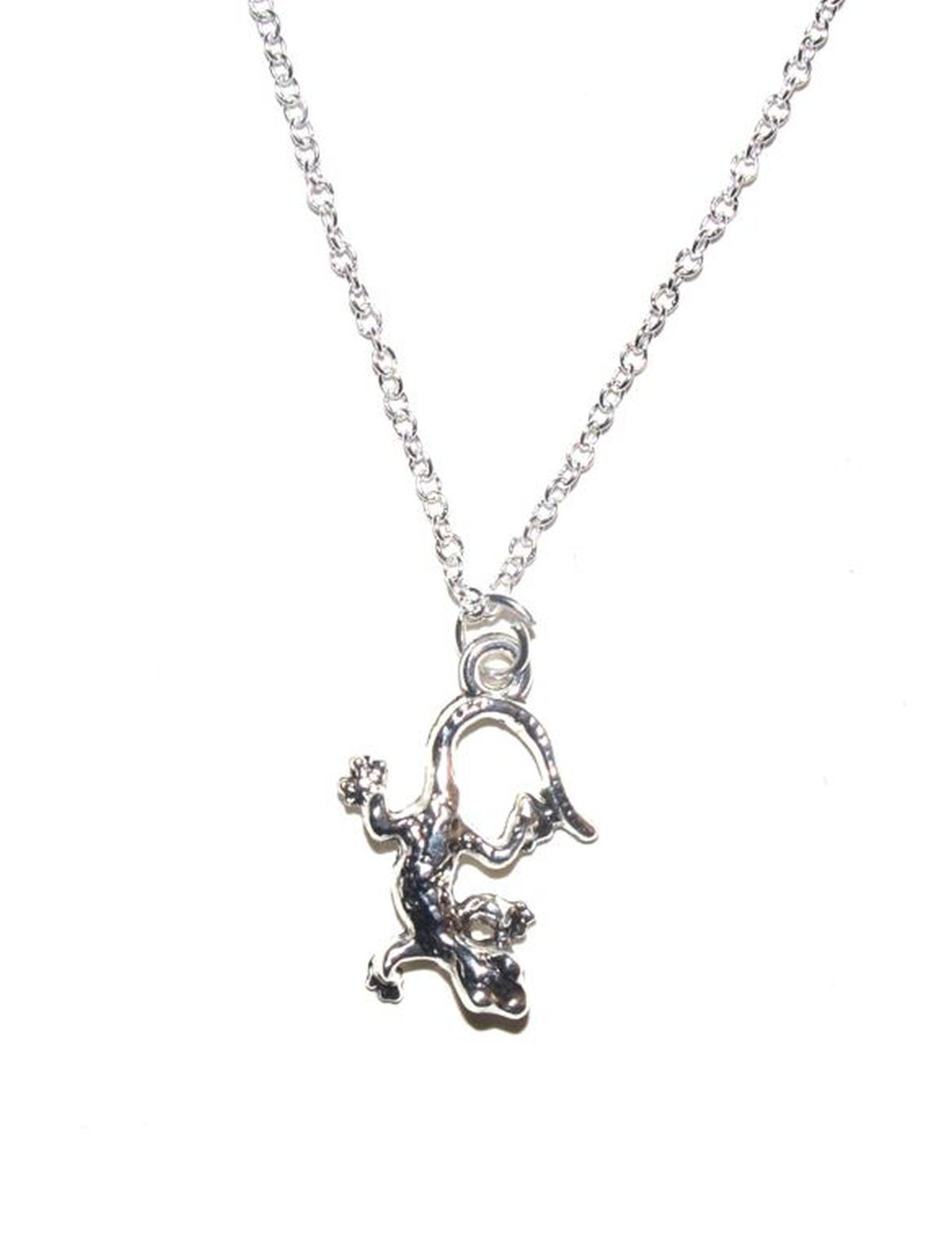 Gecko Anhänger mit Silber Kette 45cm
