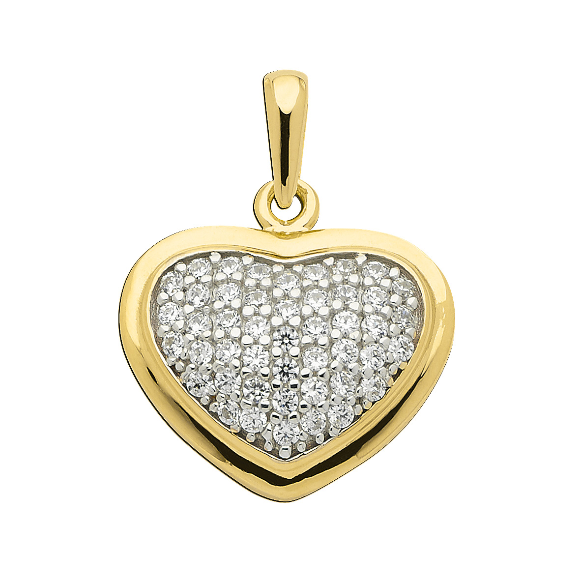 Herz Anhänger aus 333 echt Gold mit Zirkonia