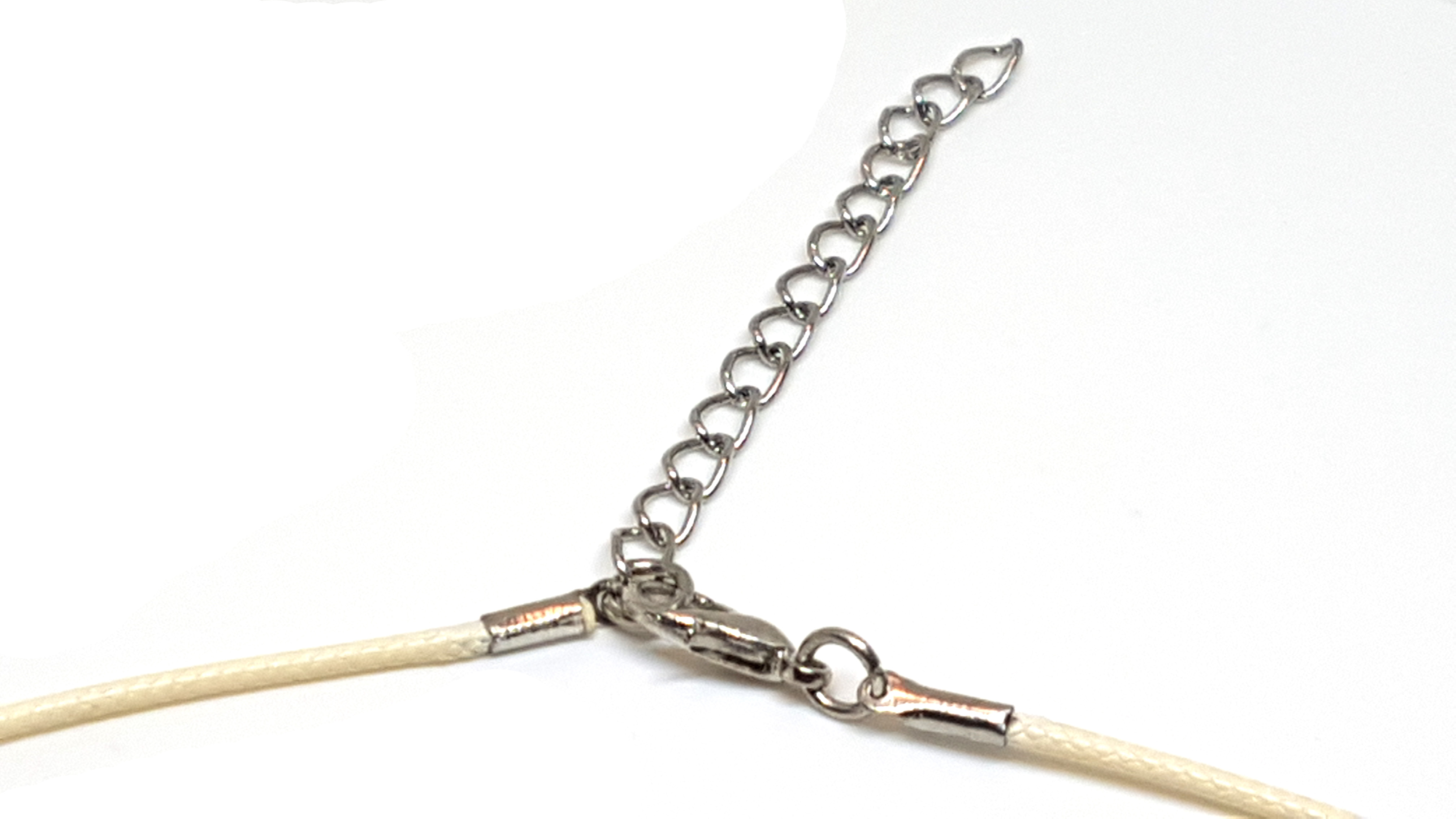 Leder Kette in Weiß 