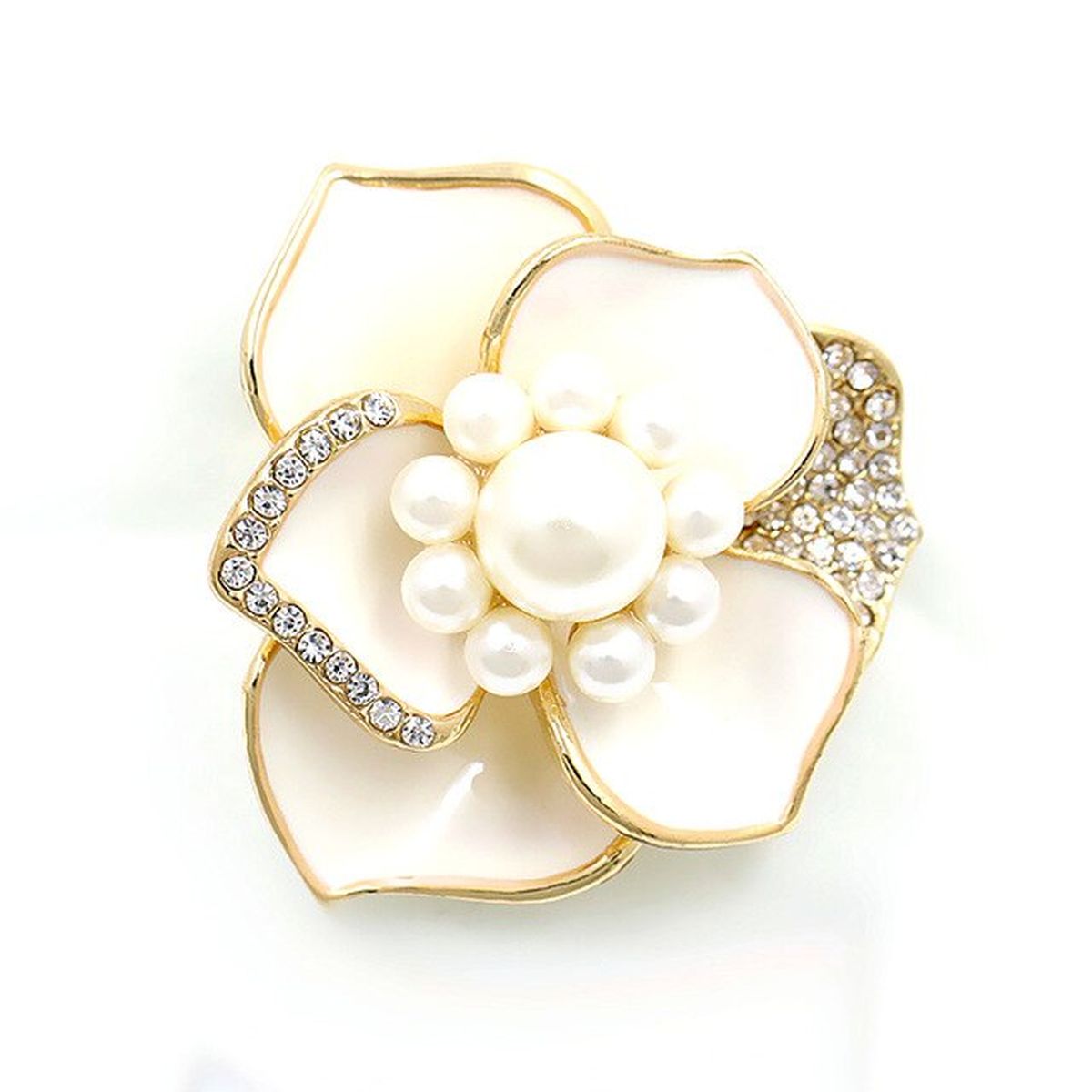 Brosche Blume/Schalhalter