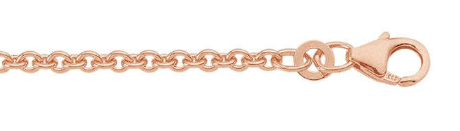 Anker Collier Kette aus 925 Sterling Silber 70 cm rose vergoldet