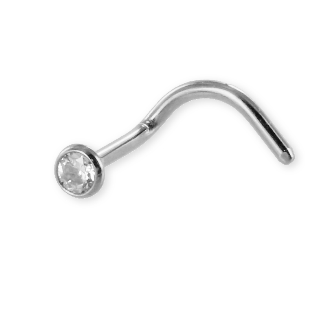 Nasenstecker mit Zirkonia aus 925 echt Silber