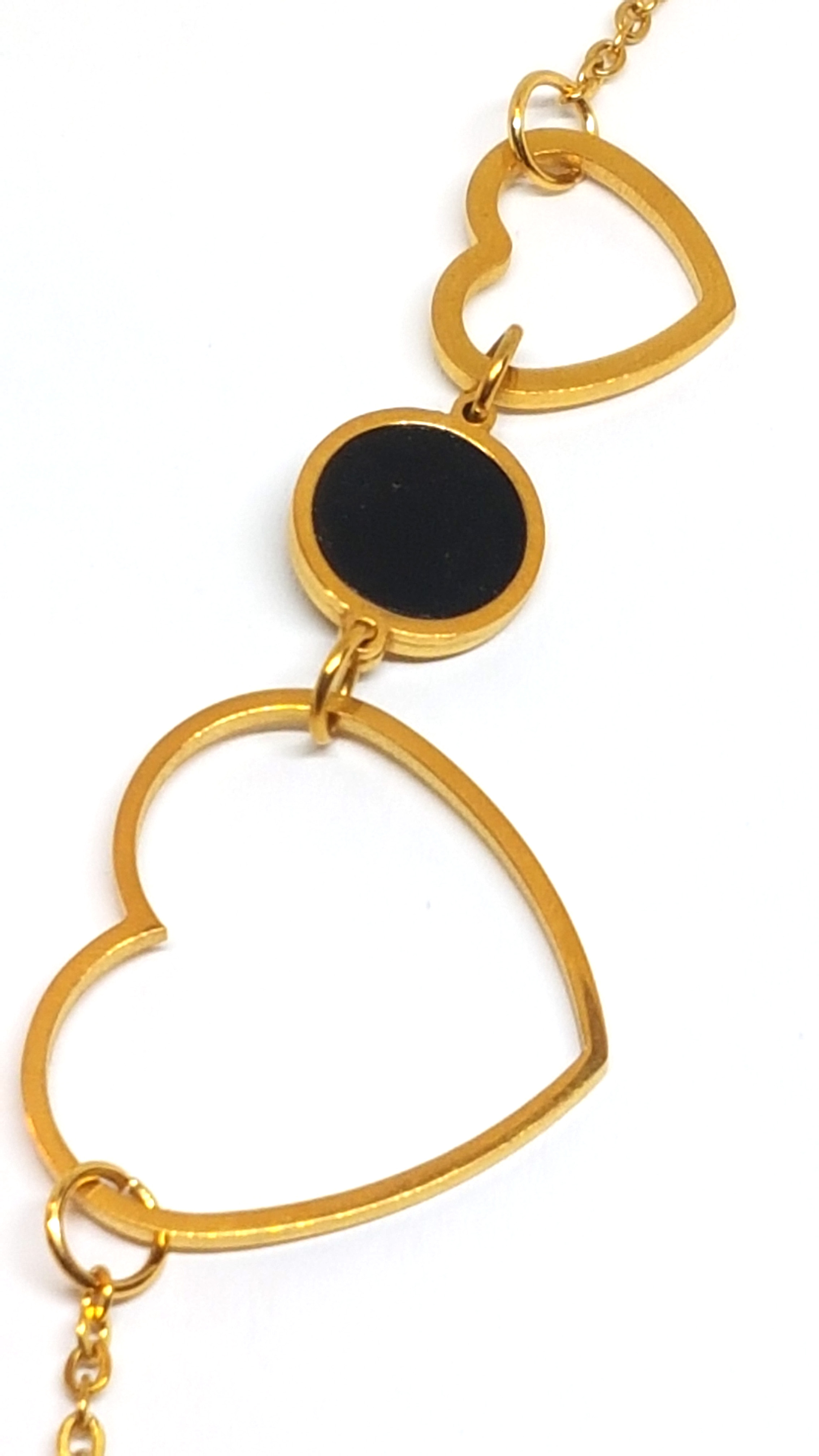 Herz Kette aus Edelstahl 97cm