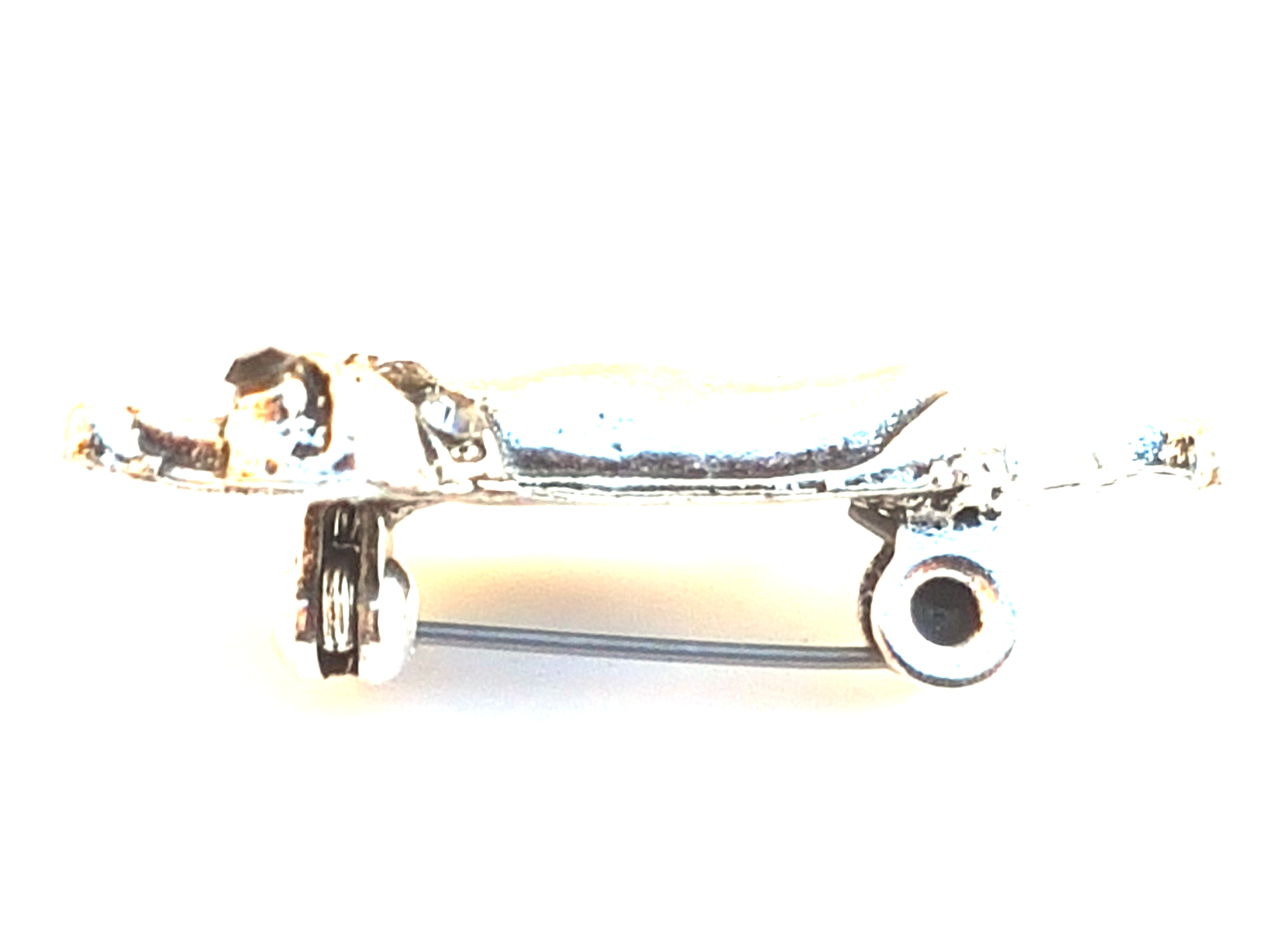 Dackel Brosche / Anstecknadel mit Strass steinen