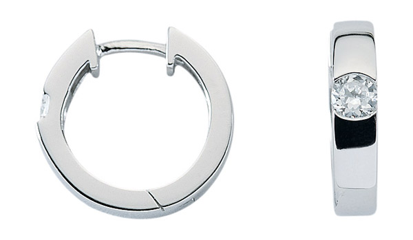 Creolen mit Zirkonia aus 925 Sterling Silber