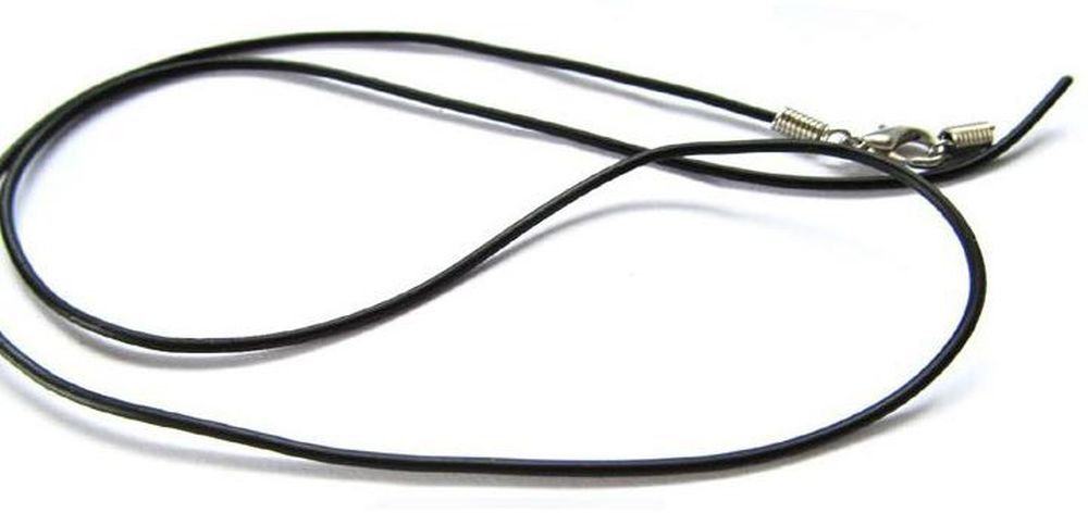 Leder Kette mit Edelstahlschließe 45cm