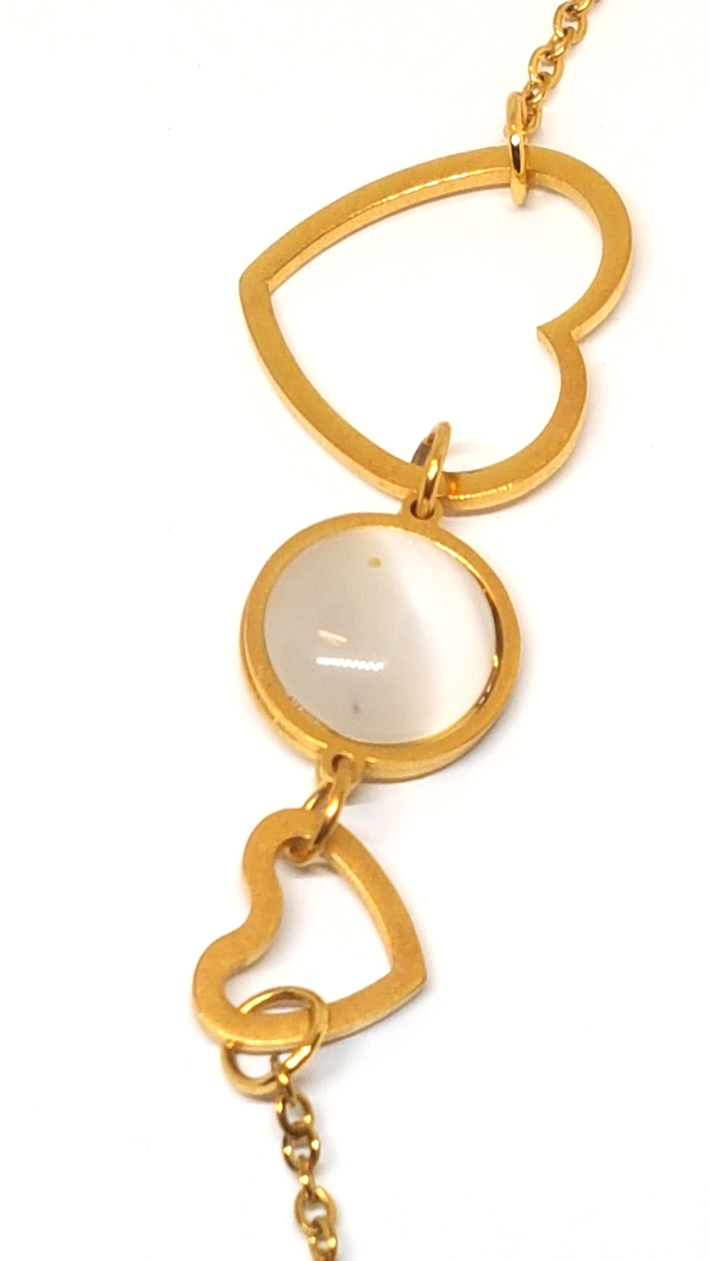 Herz Kette aus Edelstahl 97cm