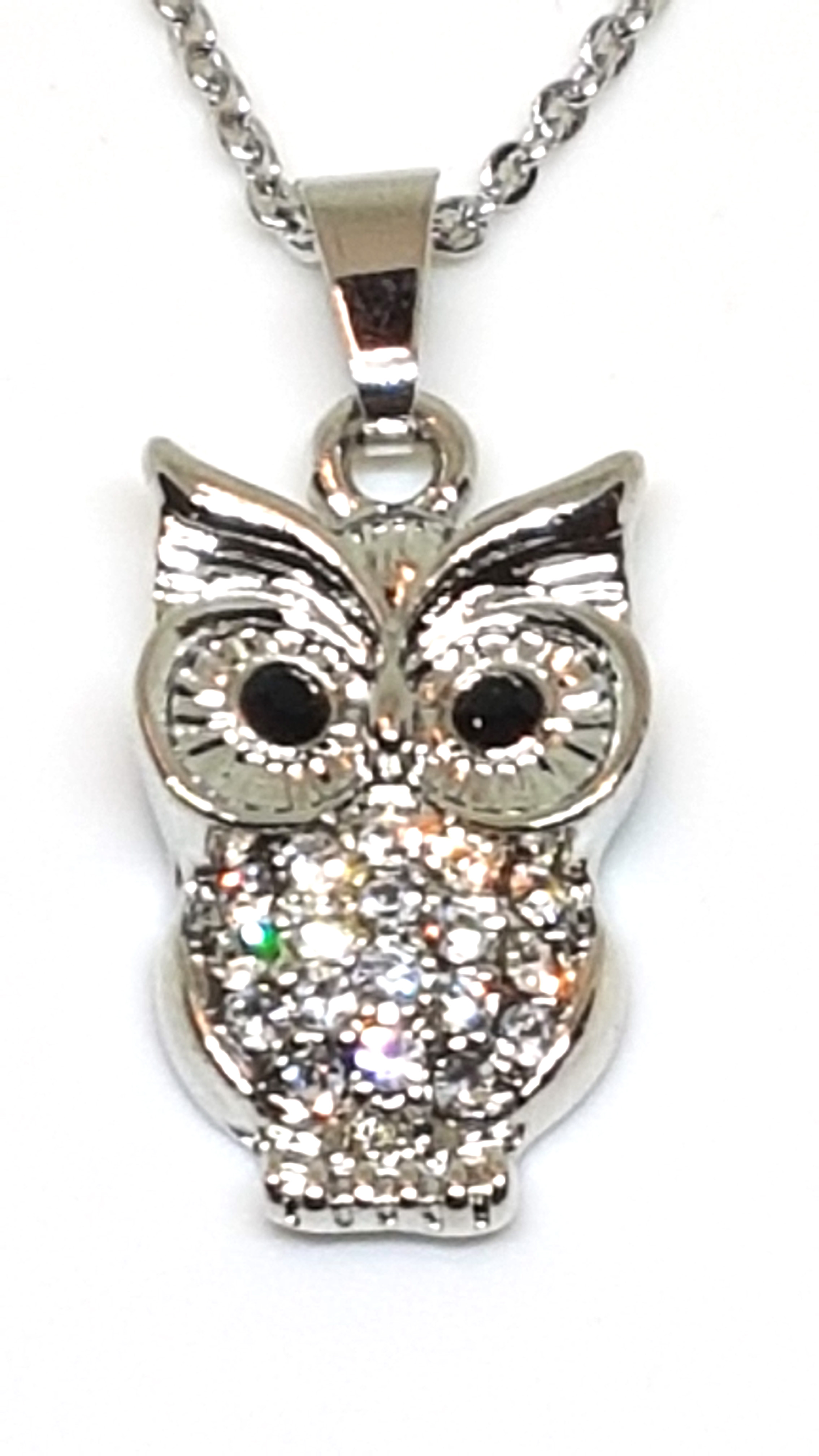 Eulen Schmuckset Anhänger mit Kette und Ohrstecker