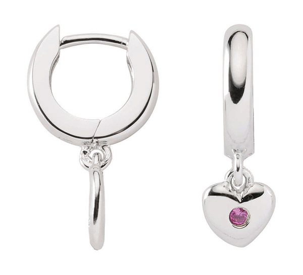 Herz Creolen mit Zirkonia aus 925 Sterling Silber