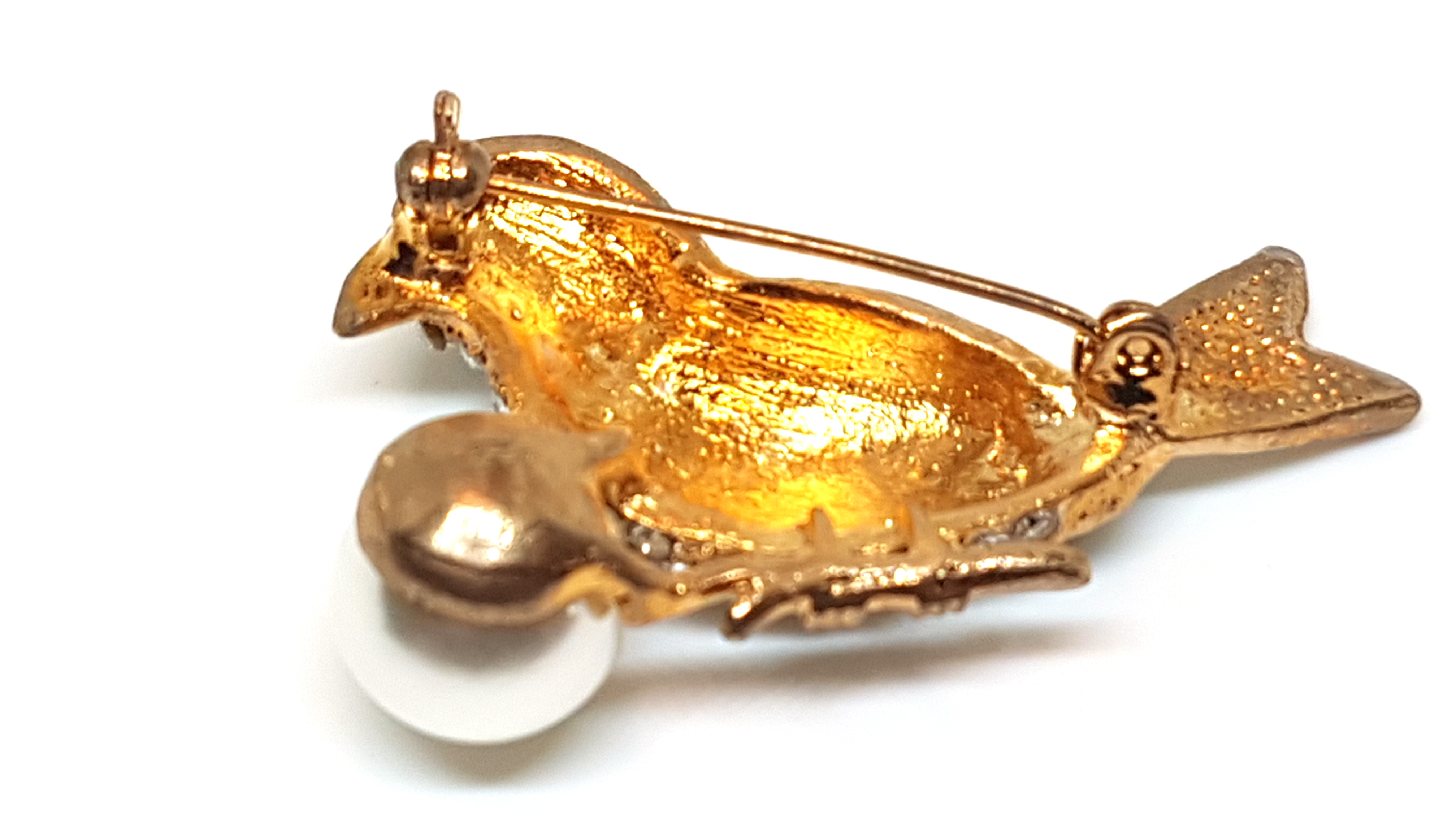 Vogel Brosche/Anstecknadel mit Strass